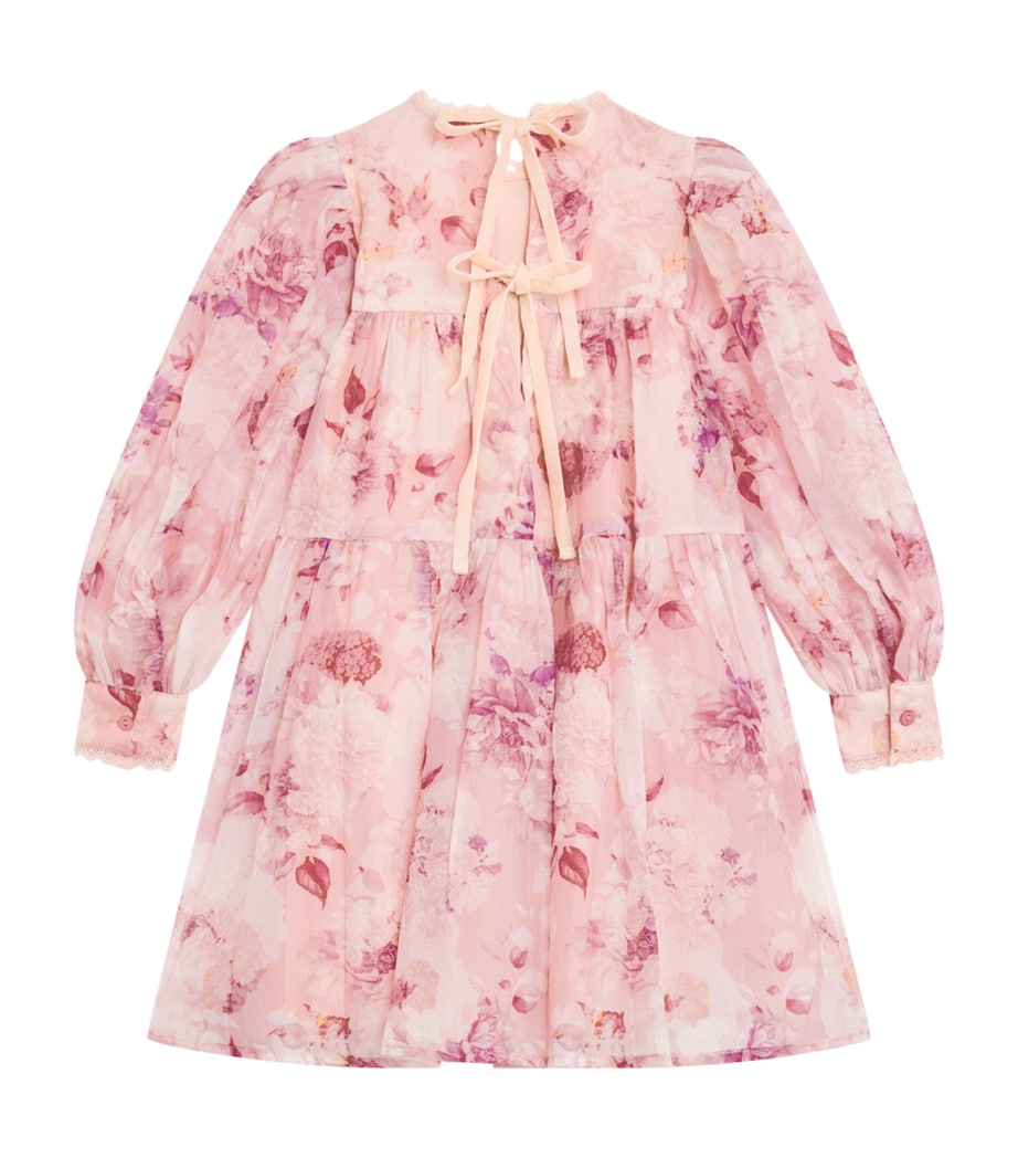 Organza Floral Smock Dress (4-16 Years) DREAM FLORAL PRINT Image 3
