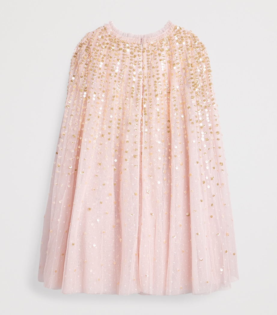 Needle & Thread Tulle Sequin Moonlight Cape Dress (8-12 Years) Shell/gold Image 2