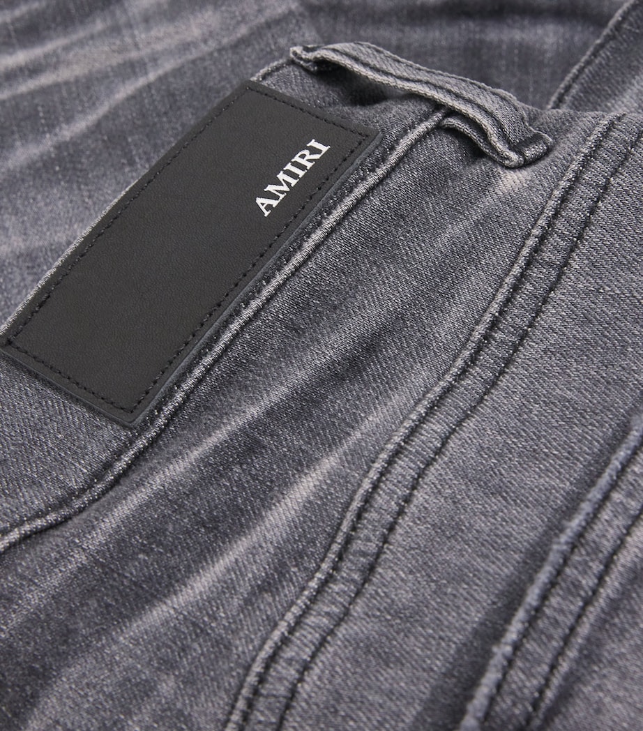 Suede-Trim Distressed MX1 Jeans STORM GREY Image 5