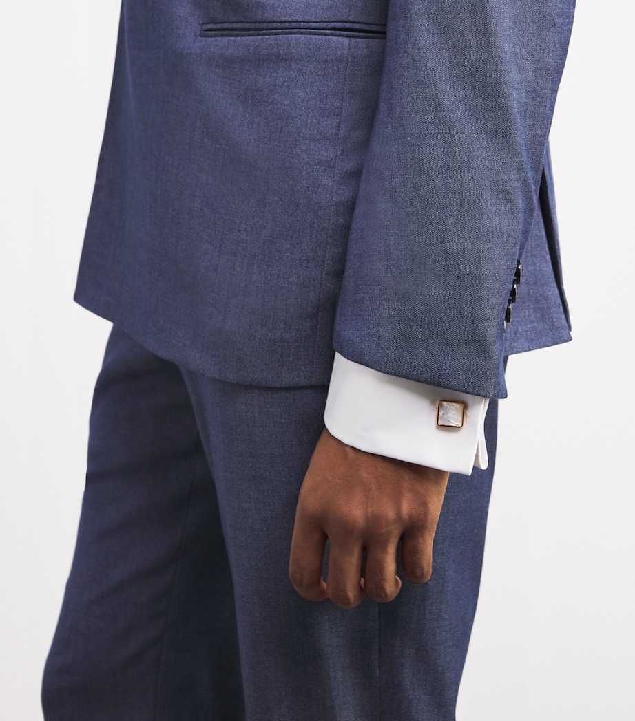 Rose Gold-Plated Key Stone Cufflinks SILVER Image 2