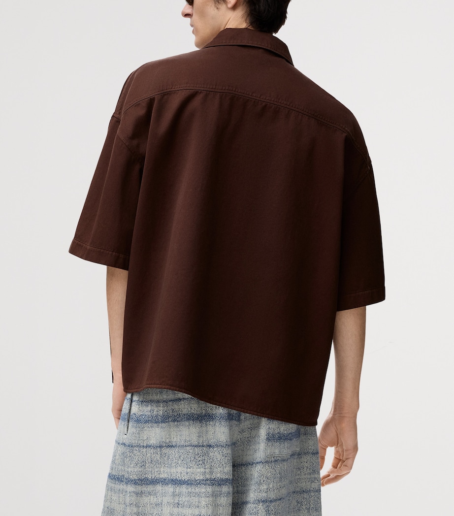 LOEWE Mens x Paula’s Ibiza Anagram Shirt Chocolate Brown Image 4