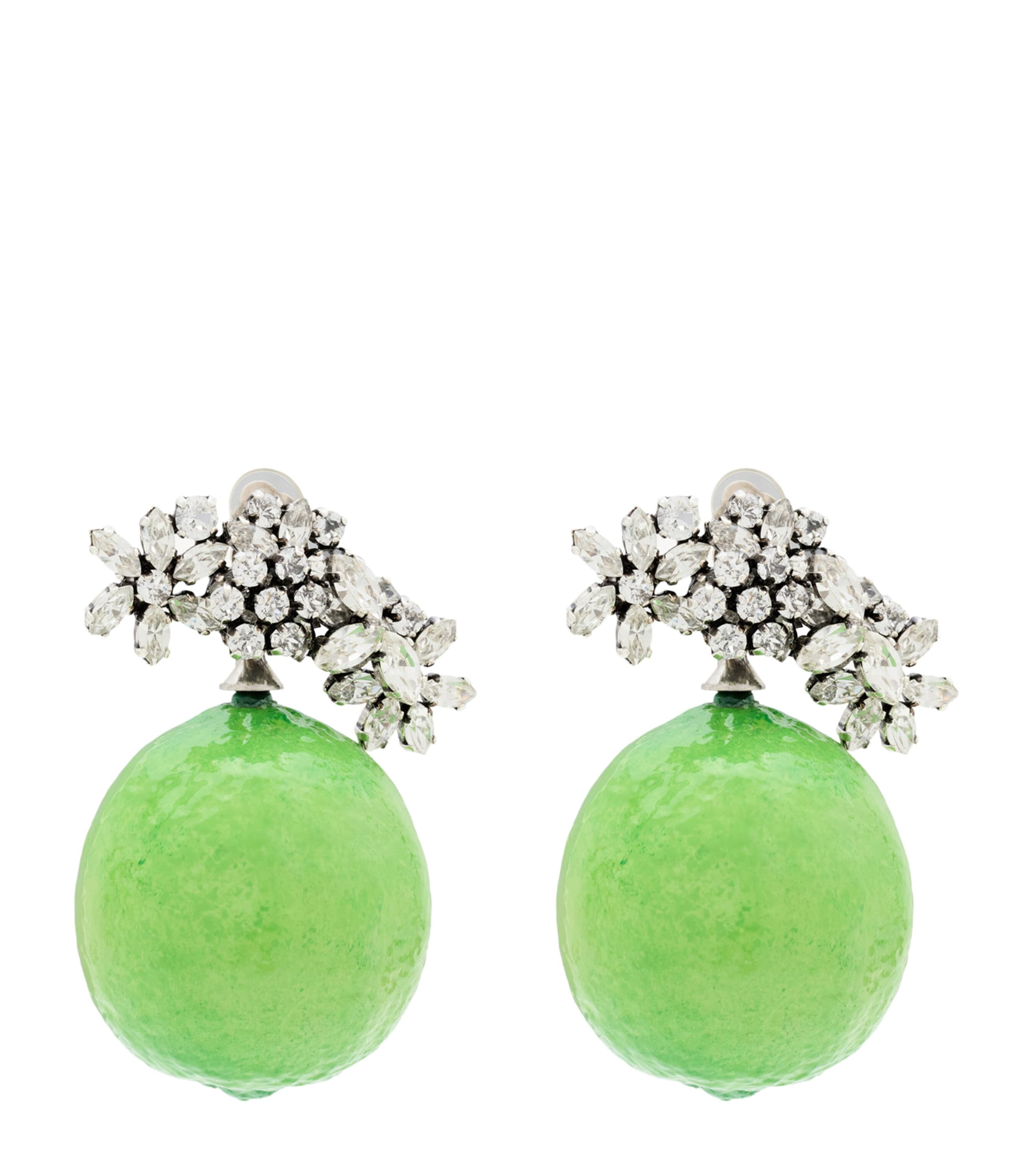 Embellished Lime Earrings 7924 Image 1