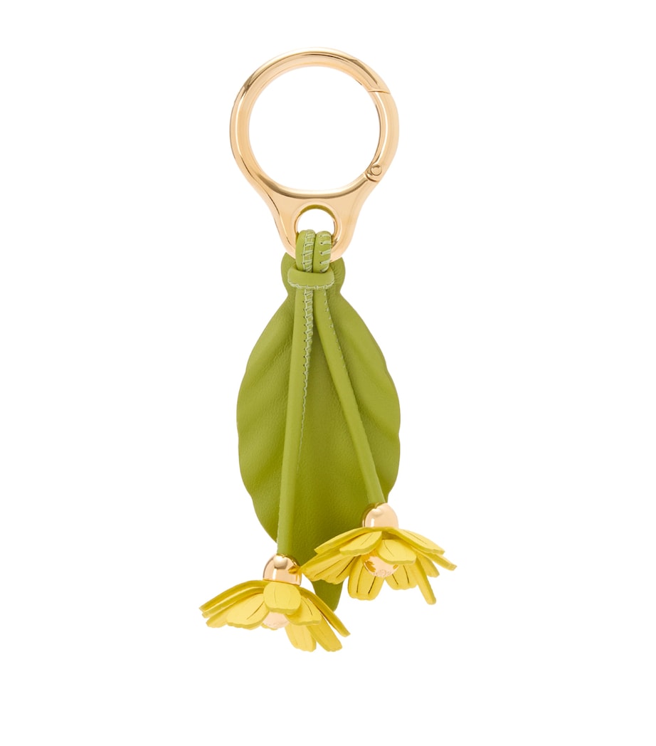 LOEWE Leather Camomille Keyring Yellow Green Image 1