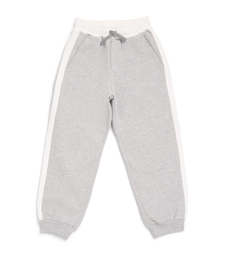 Eleventy Kids Cotton Drawstring Sweatpants (2-16 Years) Gri Ch.mel/avo Image 1