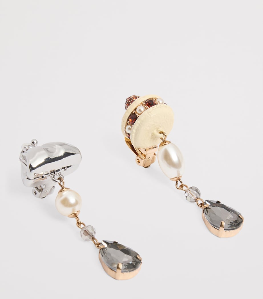 Weekend Max Mara Charm Drop Earrings Silver Image 3