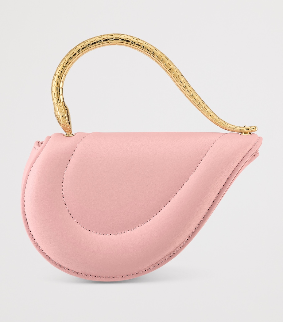 Leather Serpenti Cuore 1968 Top-Handle Bag PINK MEDIUM Image 4