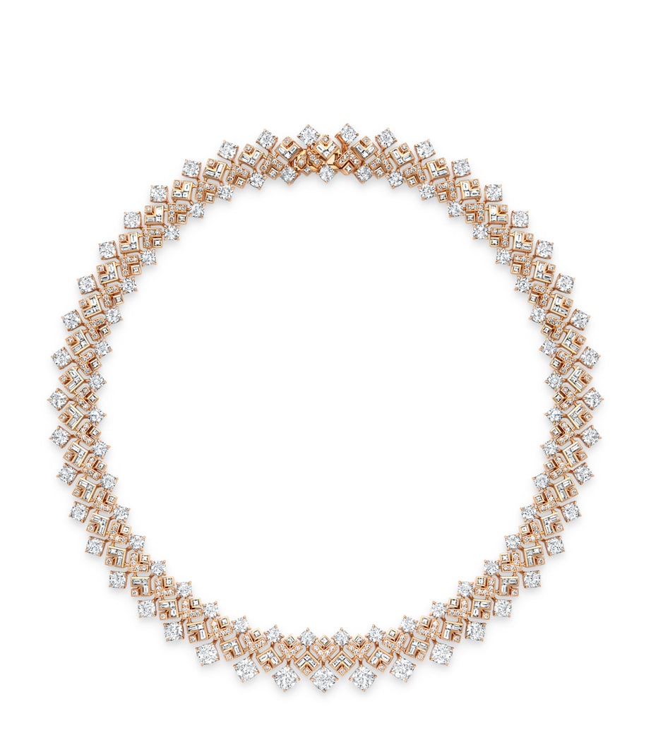 Boodles Rose Gold and Diamond The Pallace Collection Tudor Skyline Collar Necklace Rose Gold Image 1