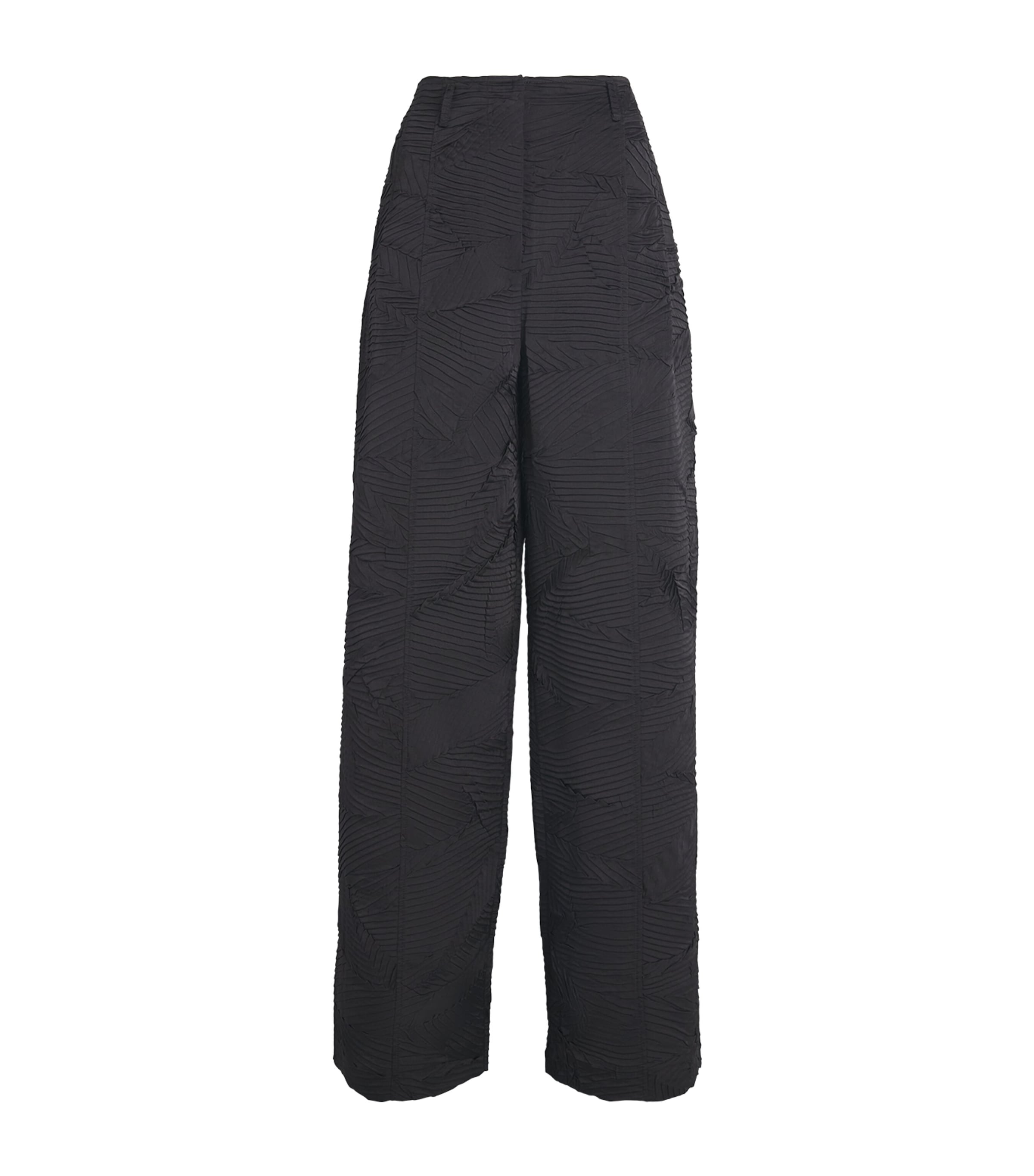 Ulla Johnson Womens Satin Crinkled Carine Trousers Noir Image 1