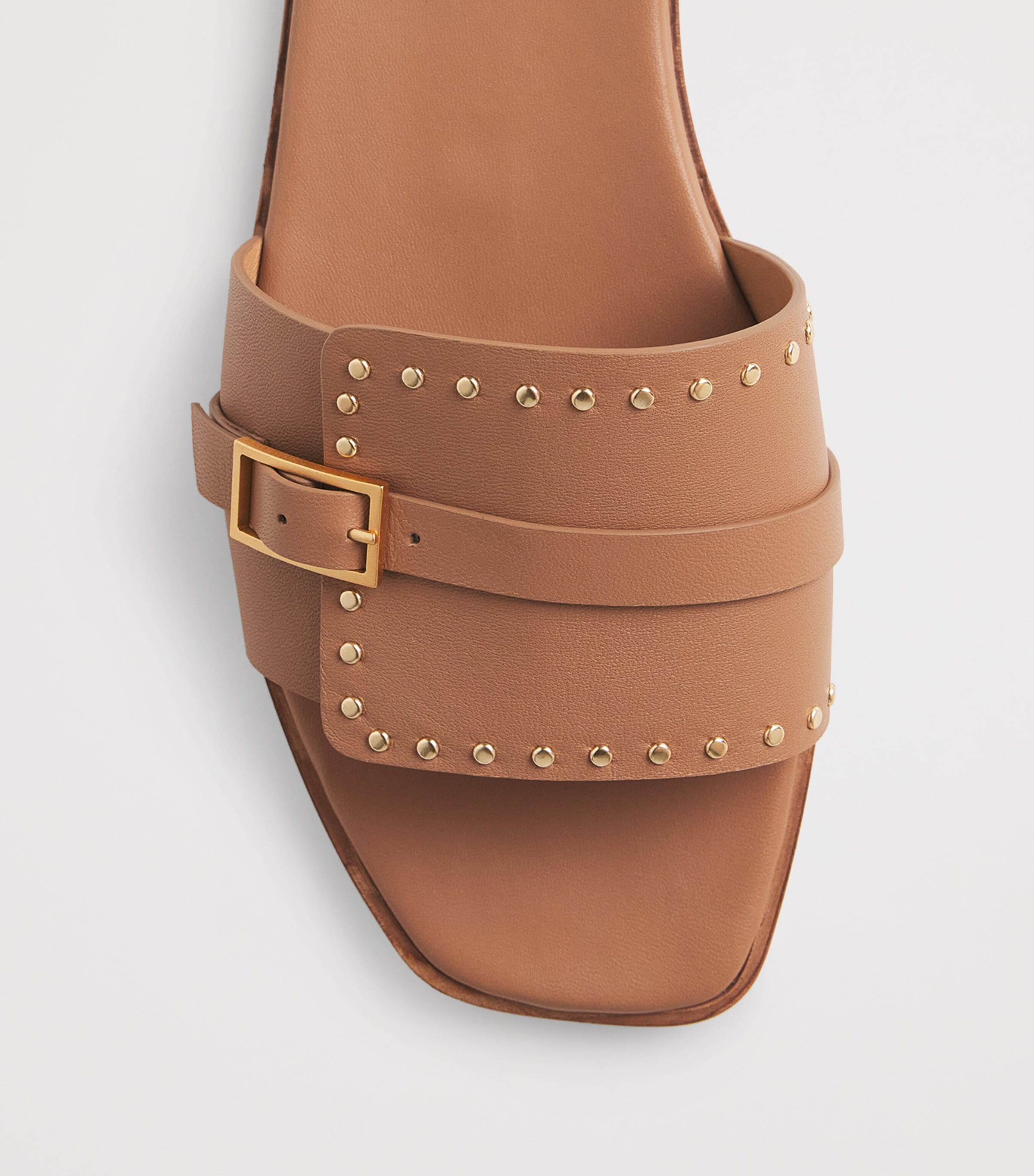 Eleventy Leather Embellished Sandals Cammello Image 5