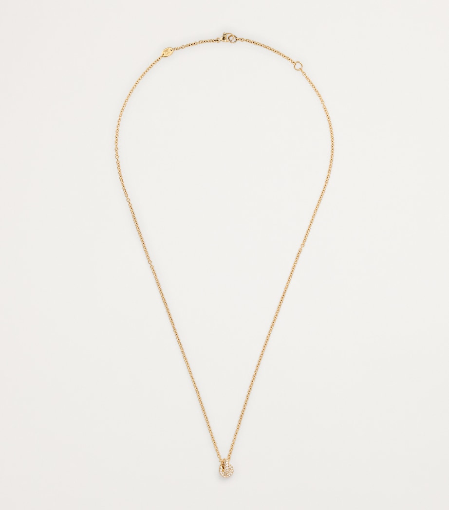 Yellow Gold and Pavé Diamond Legacy Knot Necklace YELLOW GOLD Image 3