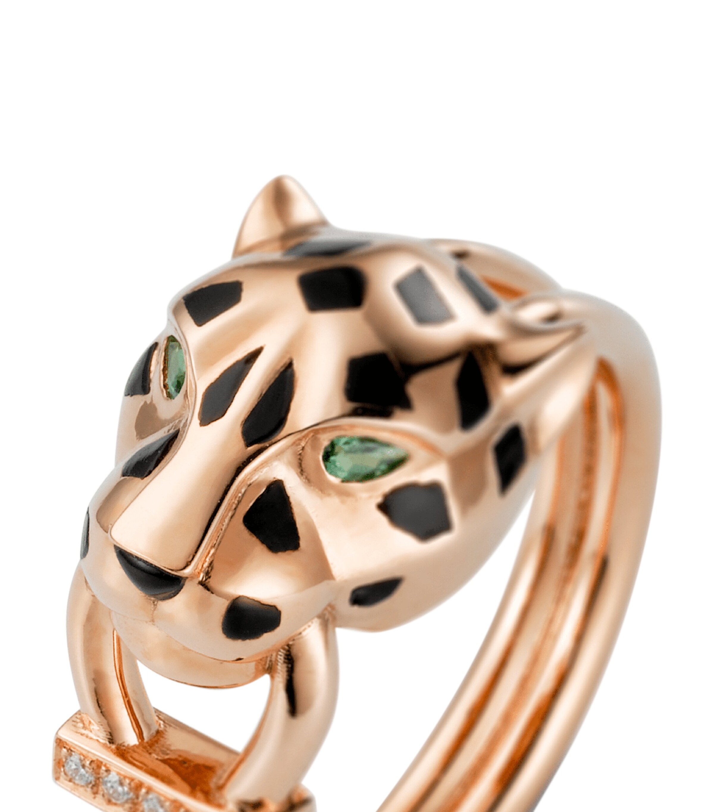 Rose Gold, Diamond, Tsavorite and Onyx Panthère de Cartier Ring ROSE GOLD Image 5