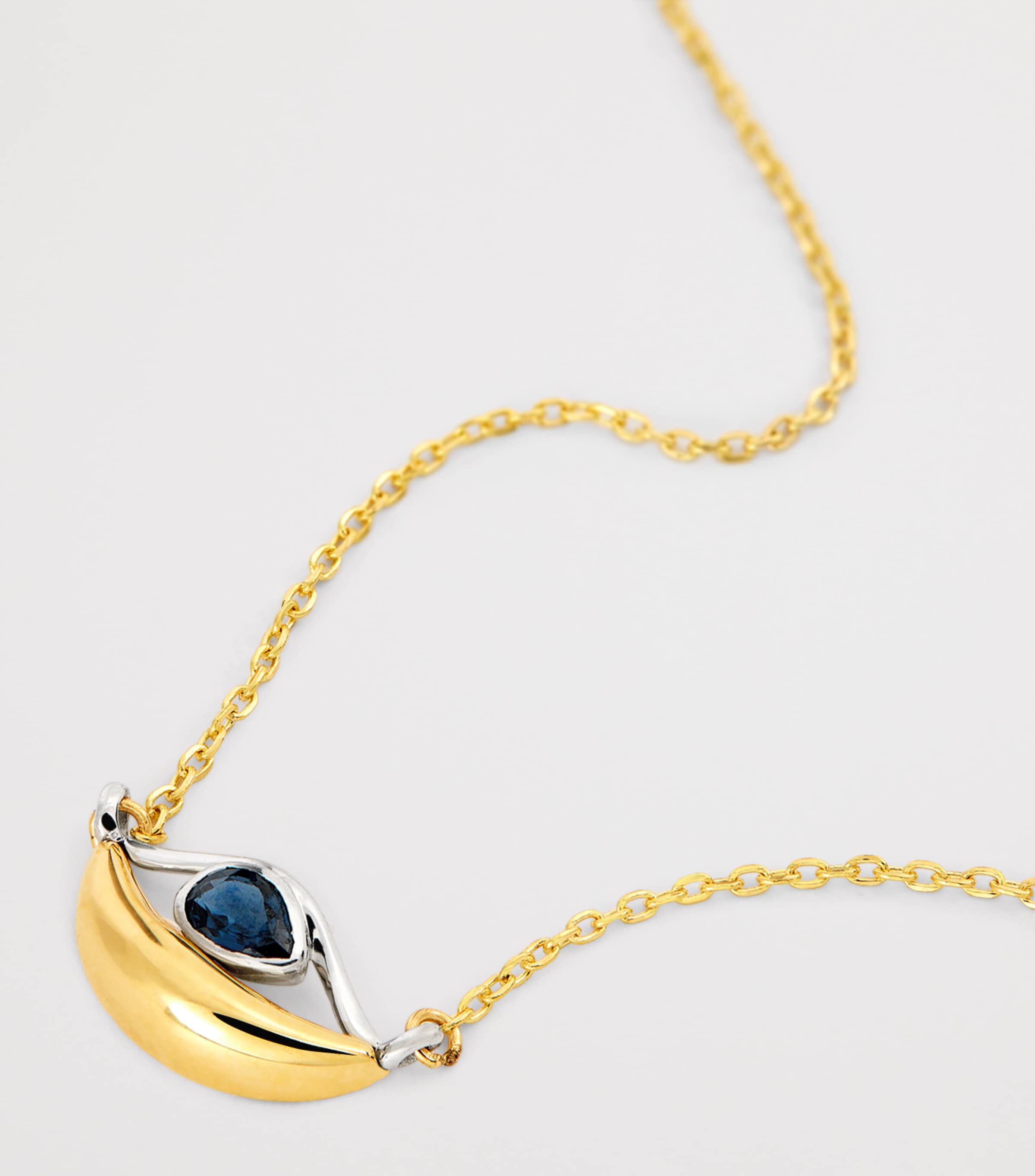 Yellow Gold and Sapphire Salvatore Necklace YELLOW GOLD Image 4