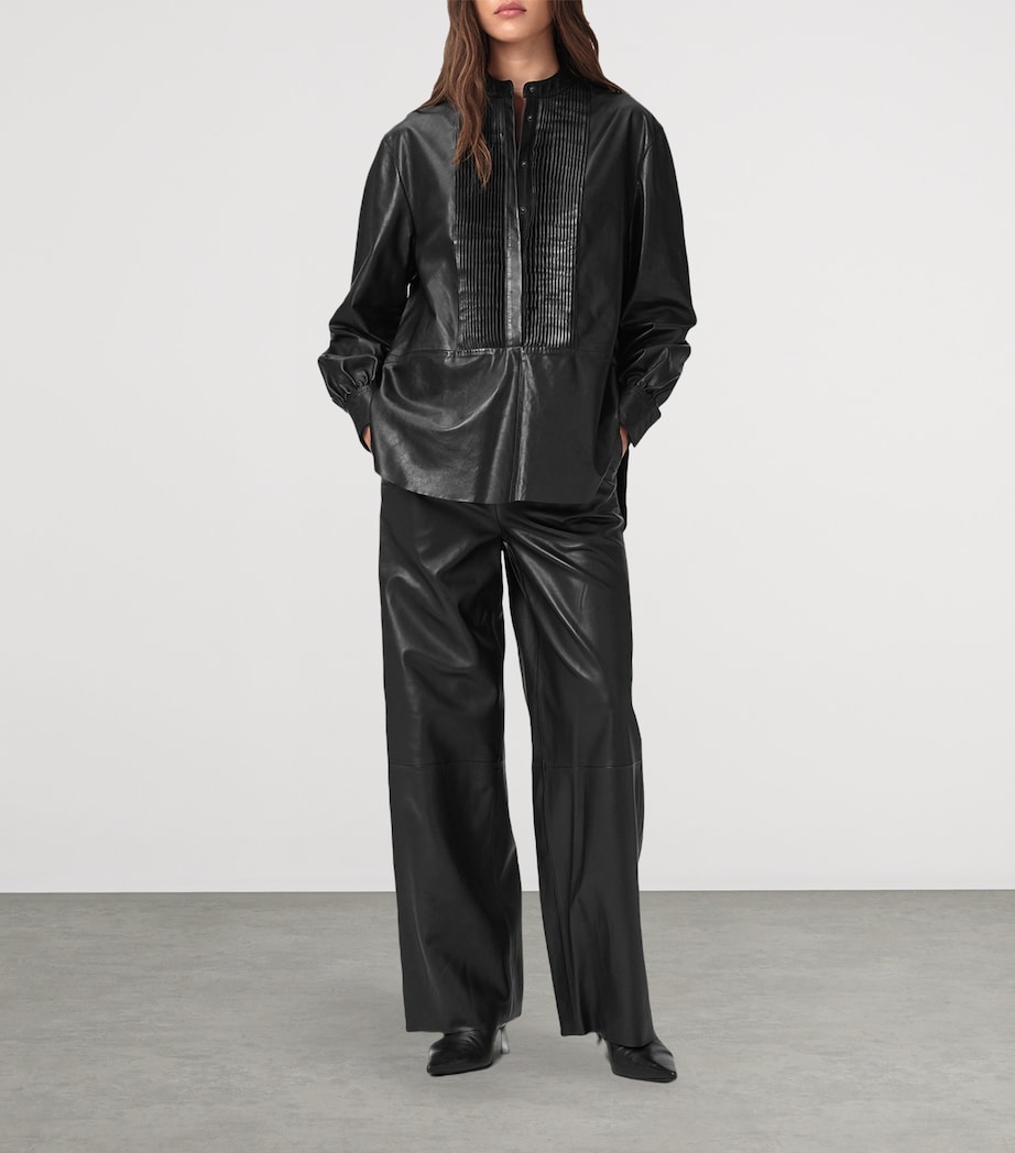 Leather Ash Lea Trousers BLACK Image 2