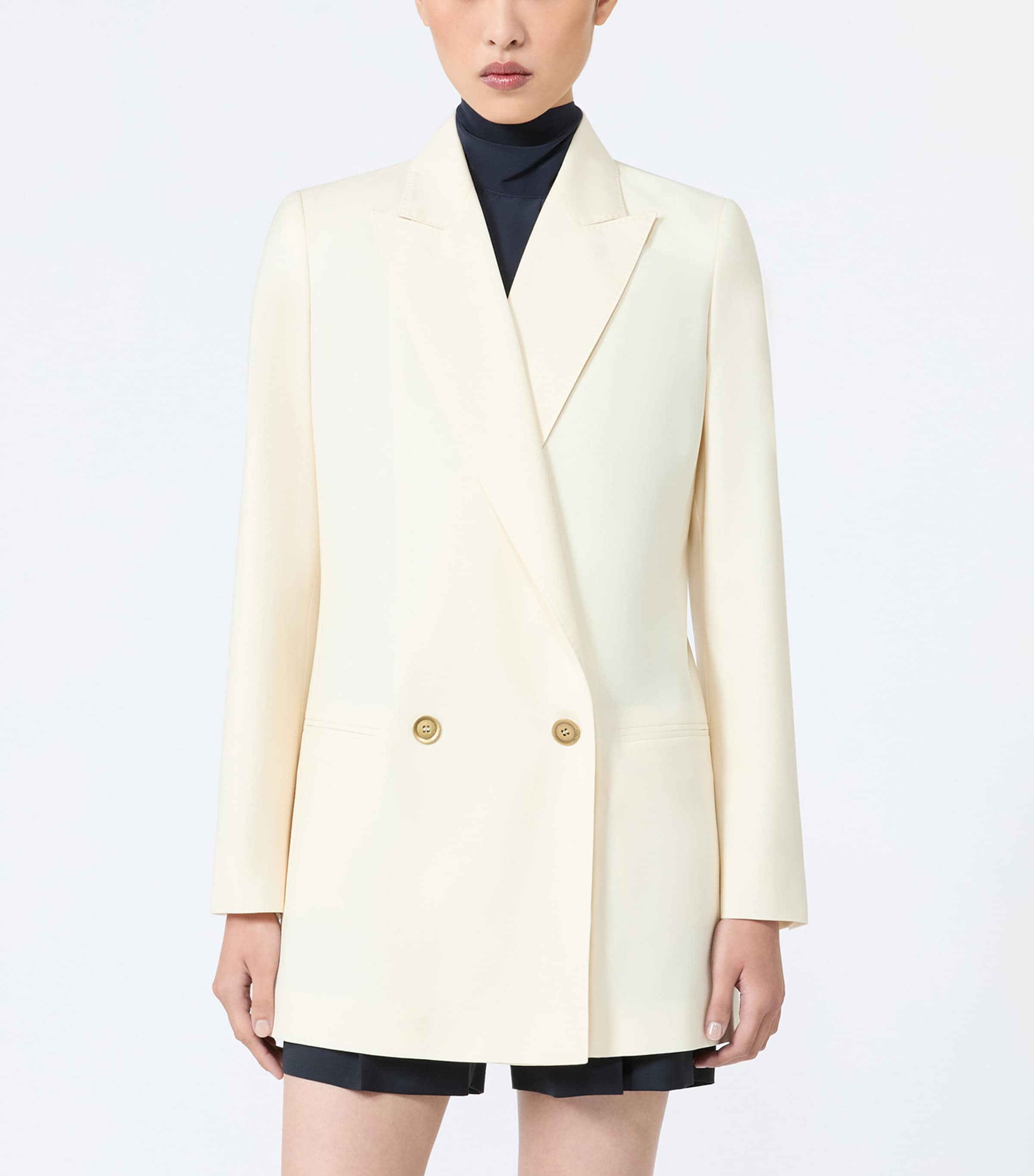 Max Mara Womens Virgin Wool Blazer Ivory Image 4
