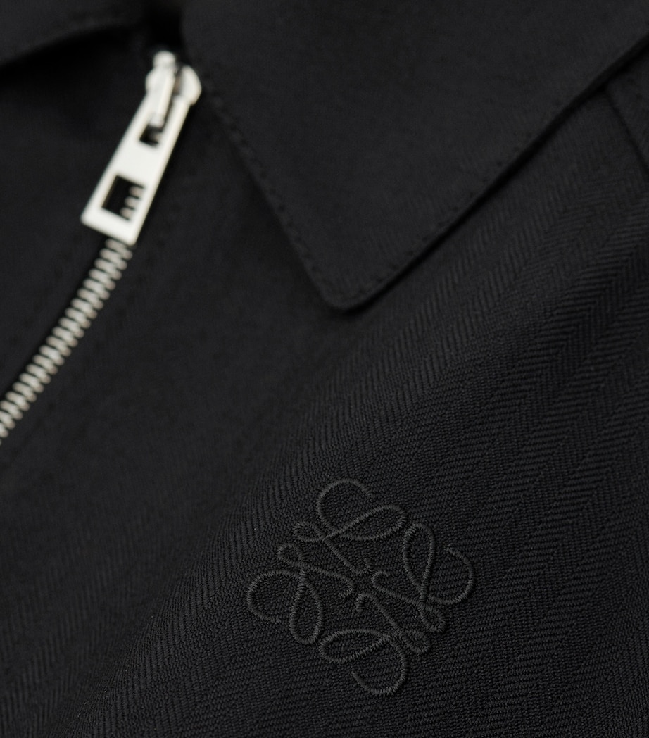 Wool-Blend Balloon Jacket BLACK Image 6