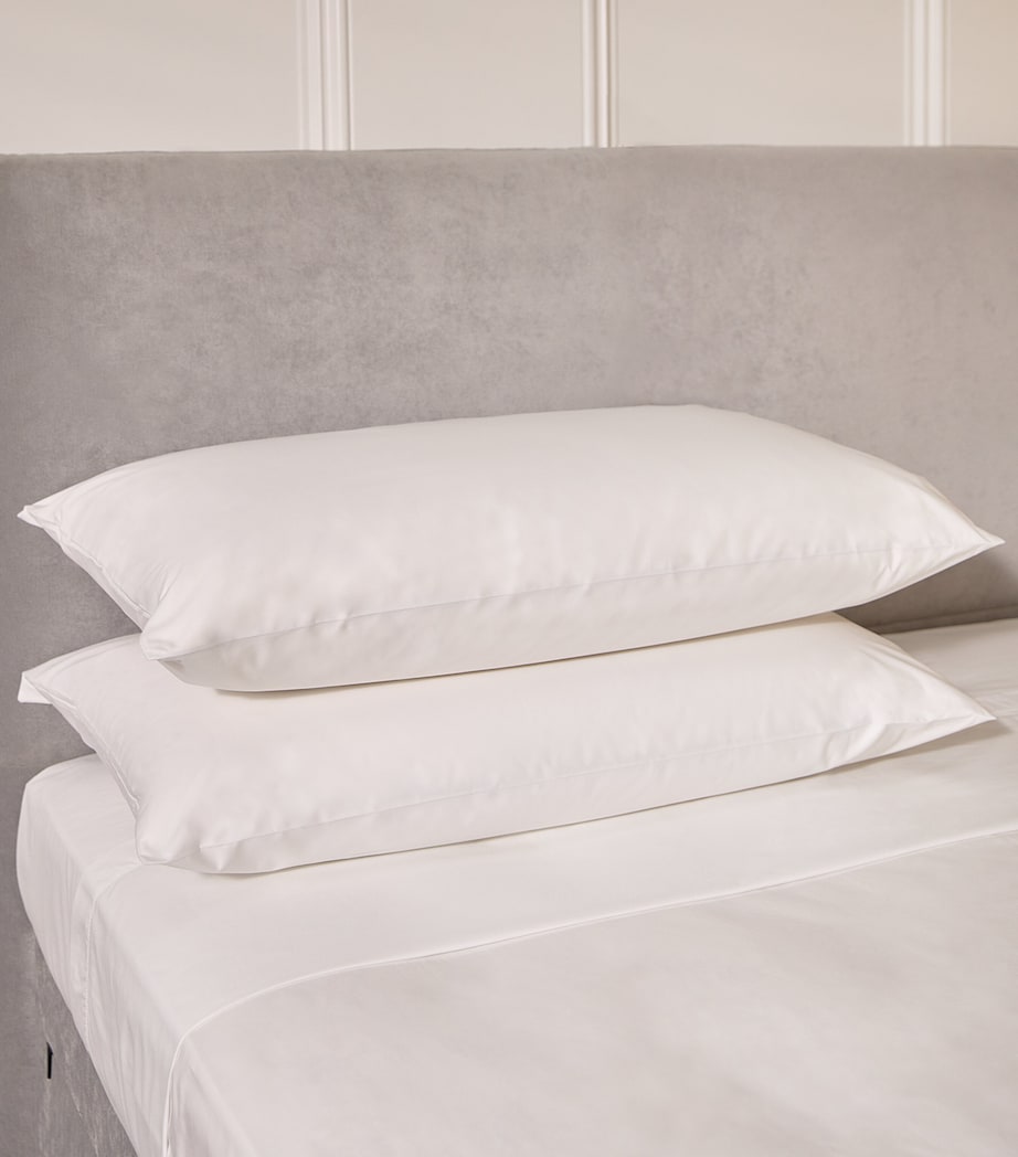 Dust Mite Pillowcase Protector Pair (50cm x 90cm) WHITE Image 2