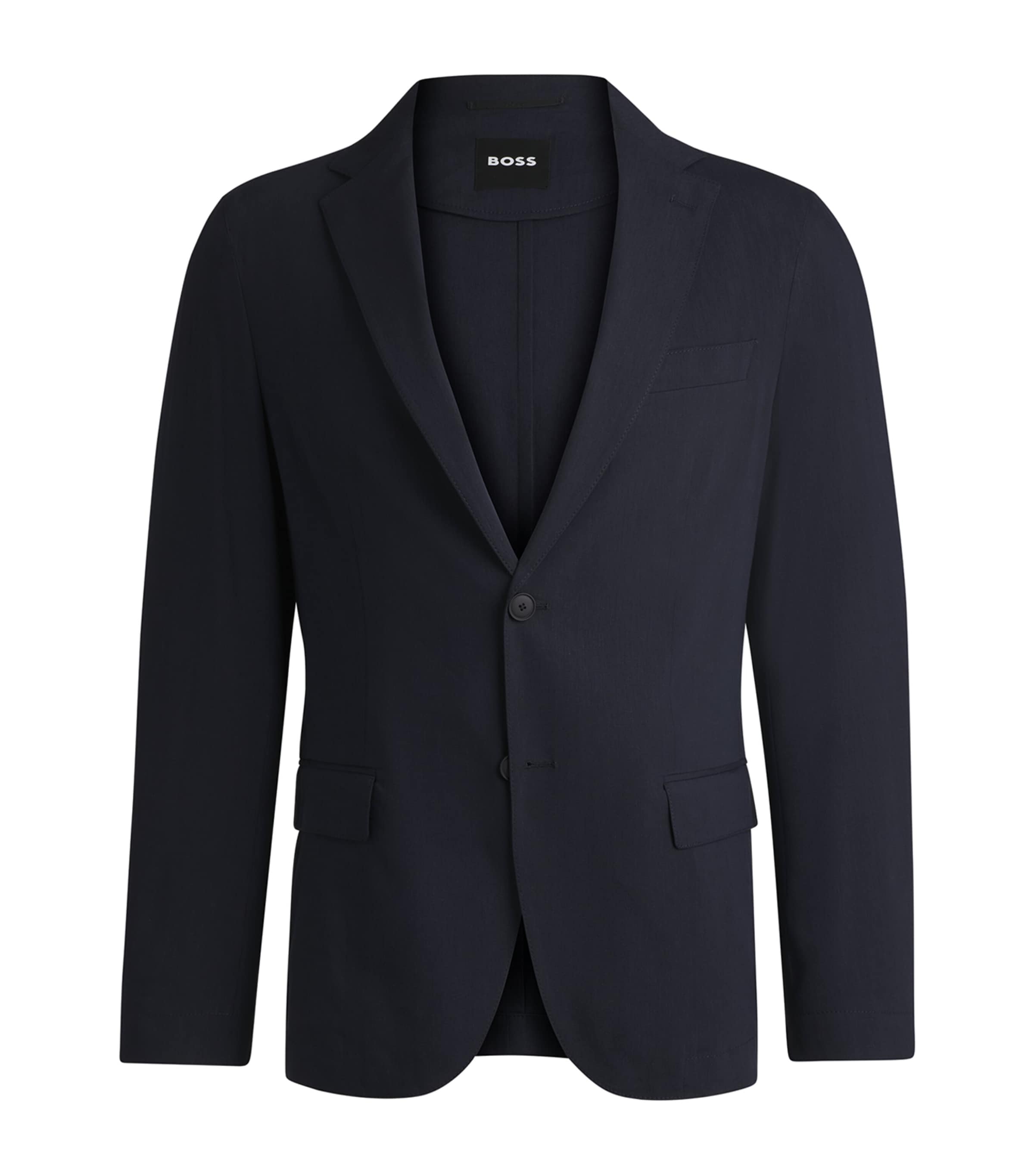 Hugo Boss Slim-fit Suit In A Performance-stretch Wool Blend In Blue