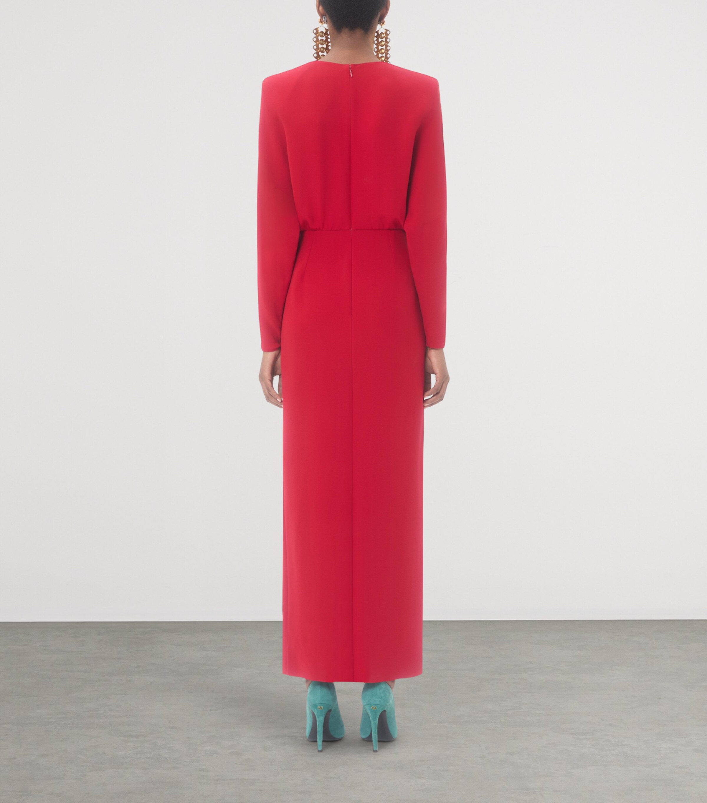 Valentino Womens Silk Slit Midi Dress Image 4
