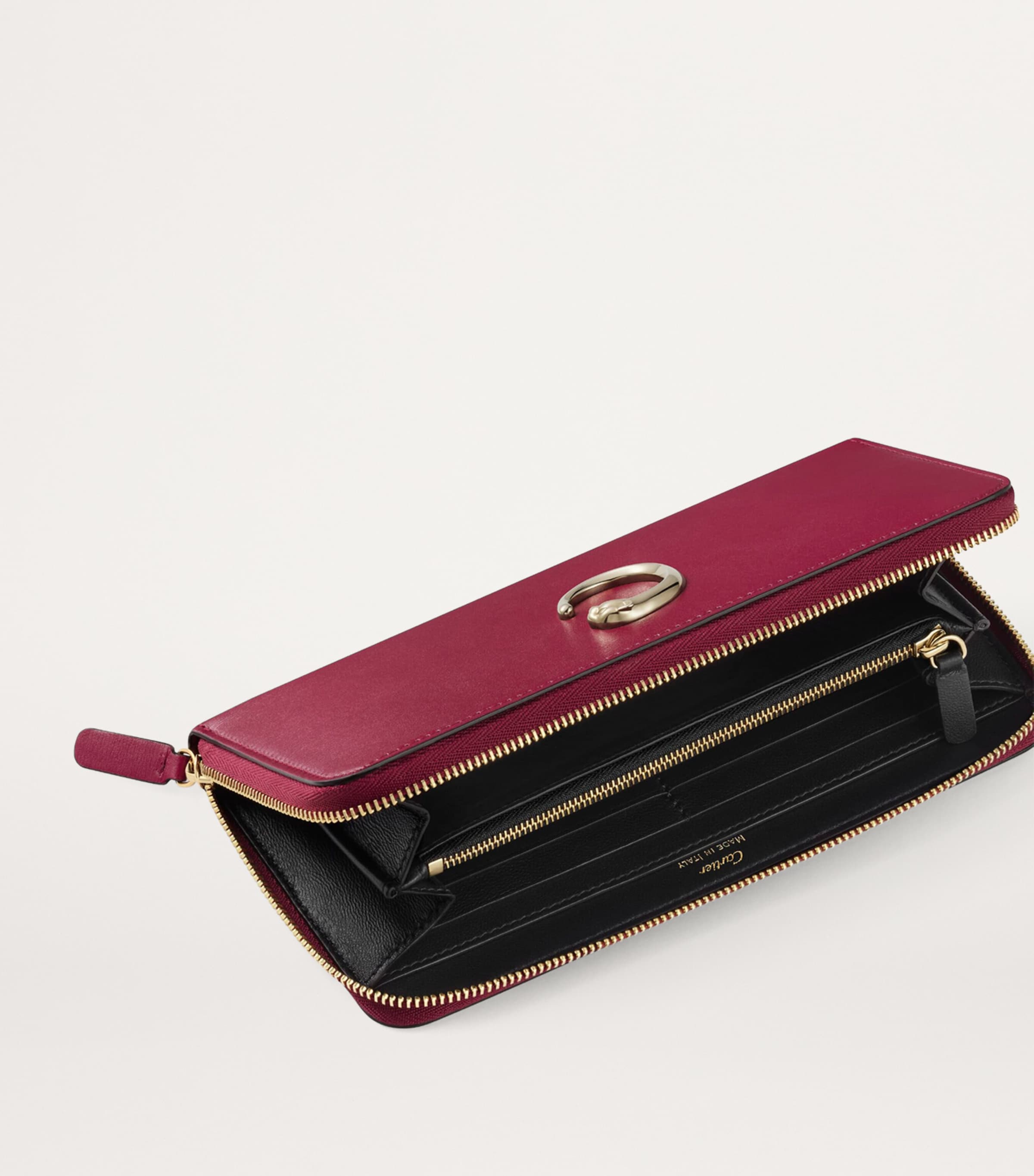 Calfskin Panthère de Cartier Wallet CHERRY RED Image 5