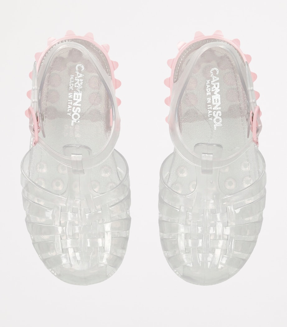 Carmen Sol Jelly Tommy Slides Grey/other Image 4