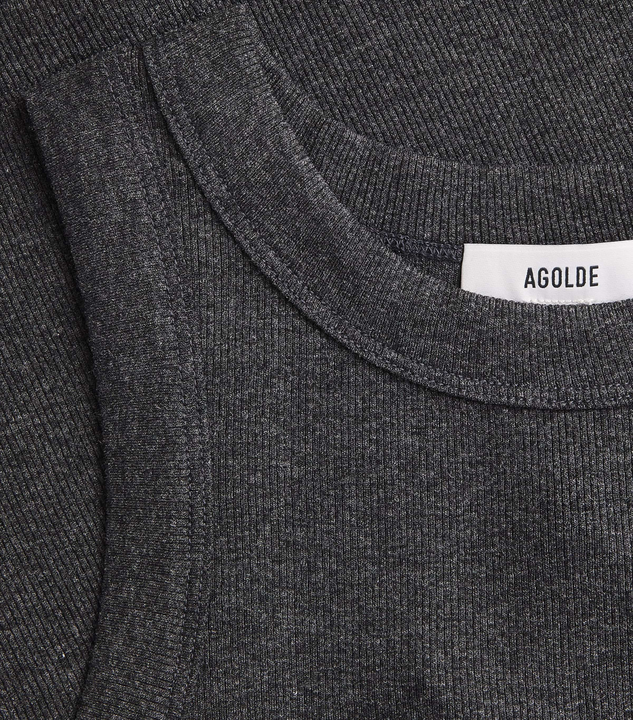 AGOLDE Womens Leigh Tank Top Charcoal Heathe Image 6