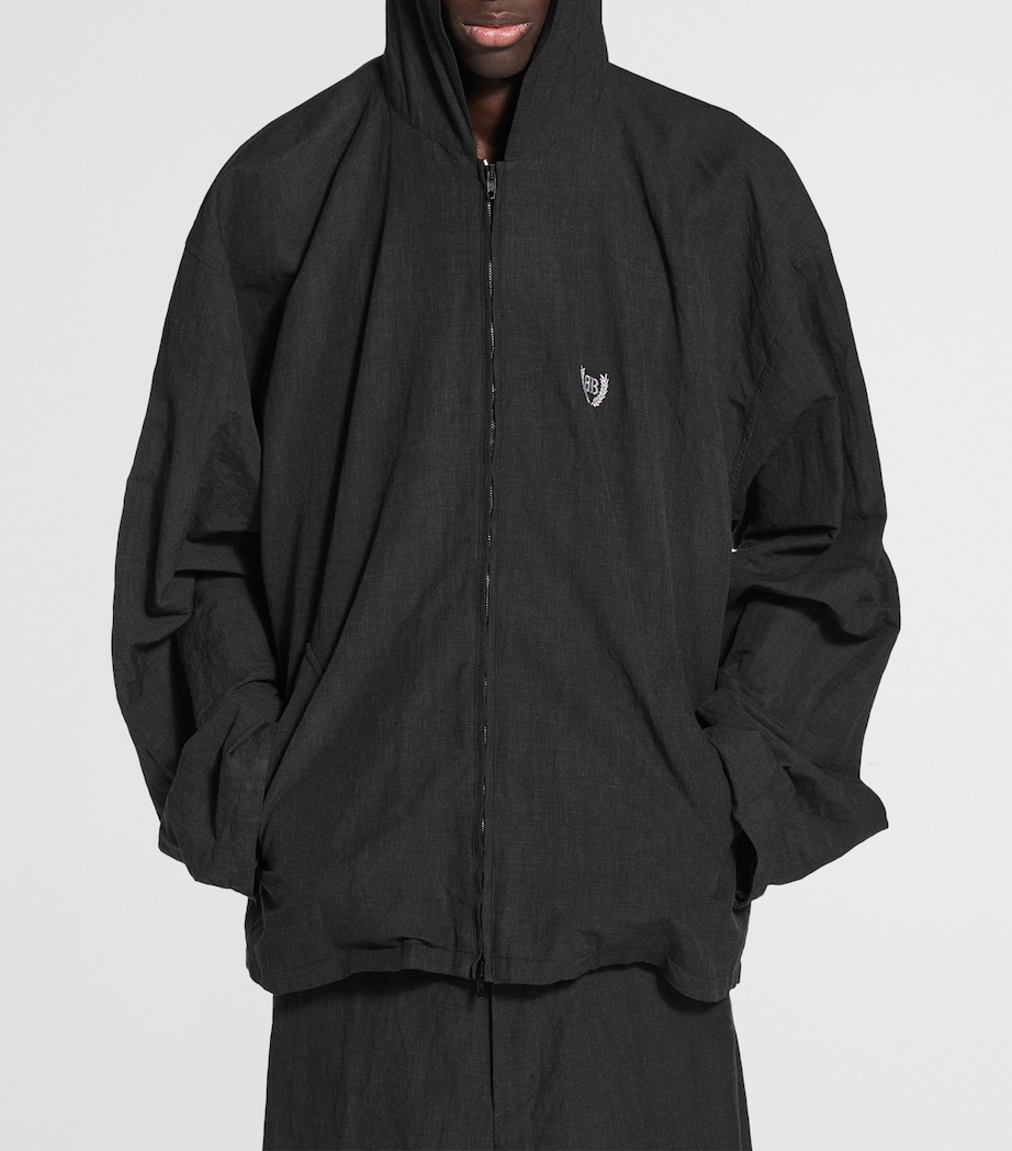 Balenciaga Hooded Zip-Up Jacket Image 2