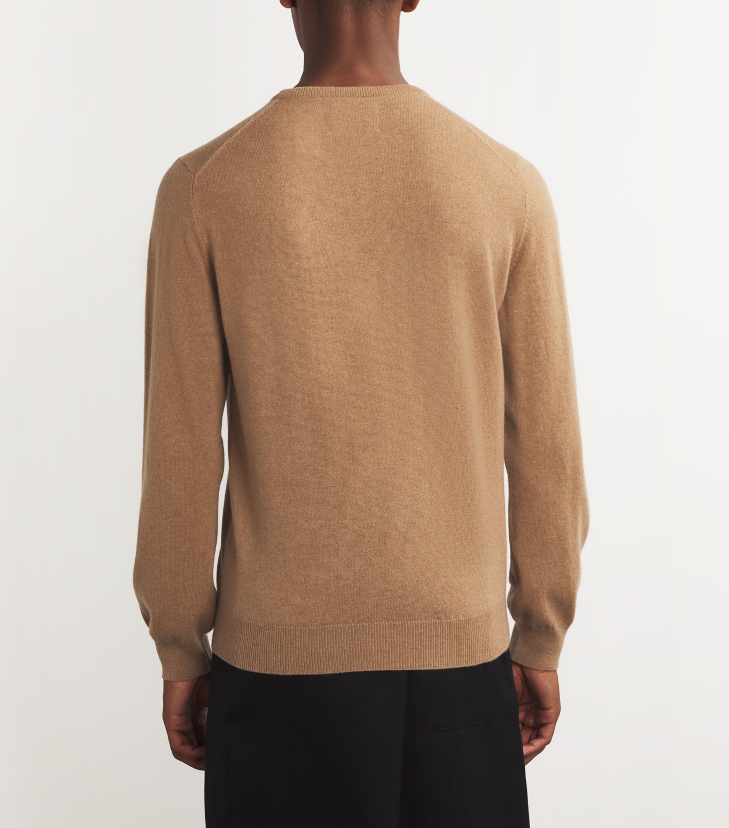 Harrods Mens Cashmere Crew-Neck Sweater Llama Image 4