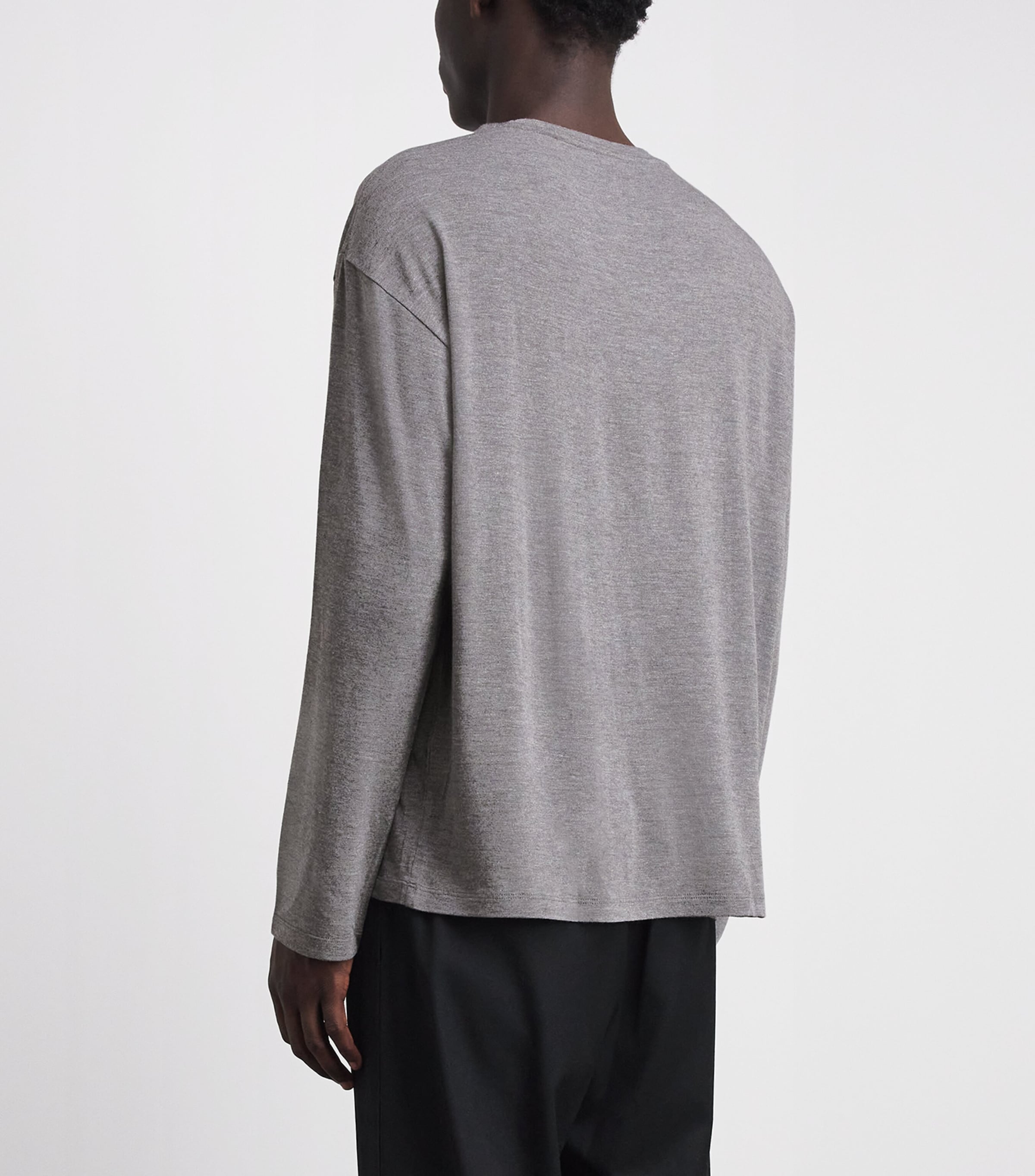Le 17 Septembre Mens Long-Sleeve T-Shirt Grey Image 5