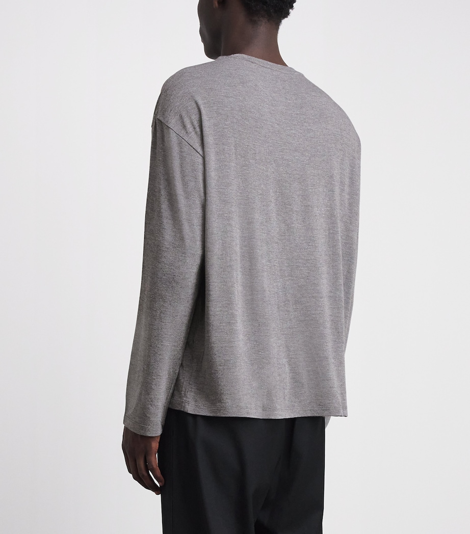 Le 17 Septembre Mens Long-Sleeve T-Shirt Grey Image 5