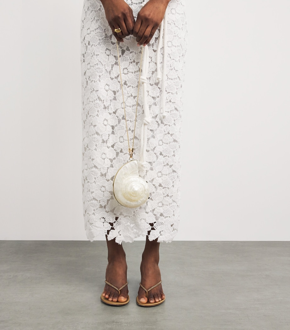 Simkhai Shell Marion Clutch Bag Pearl Image 2