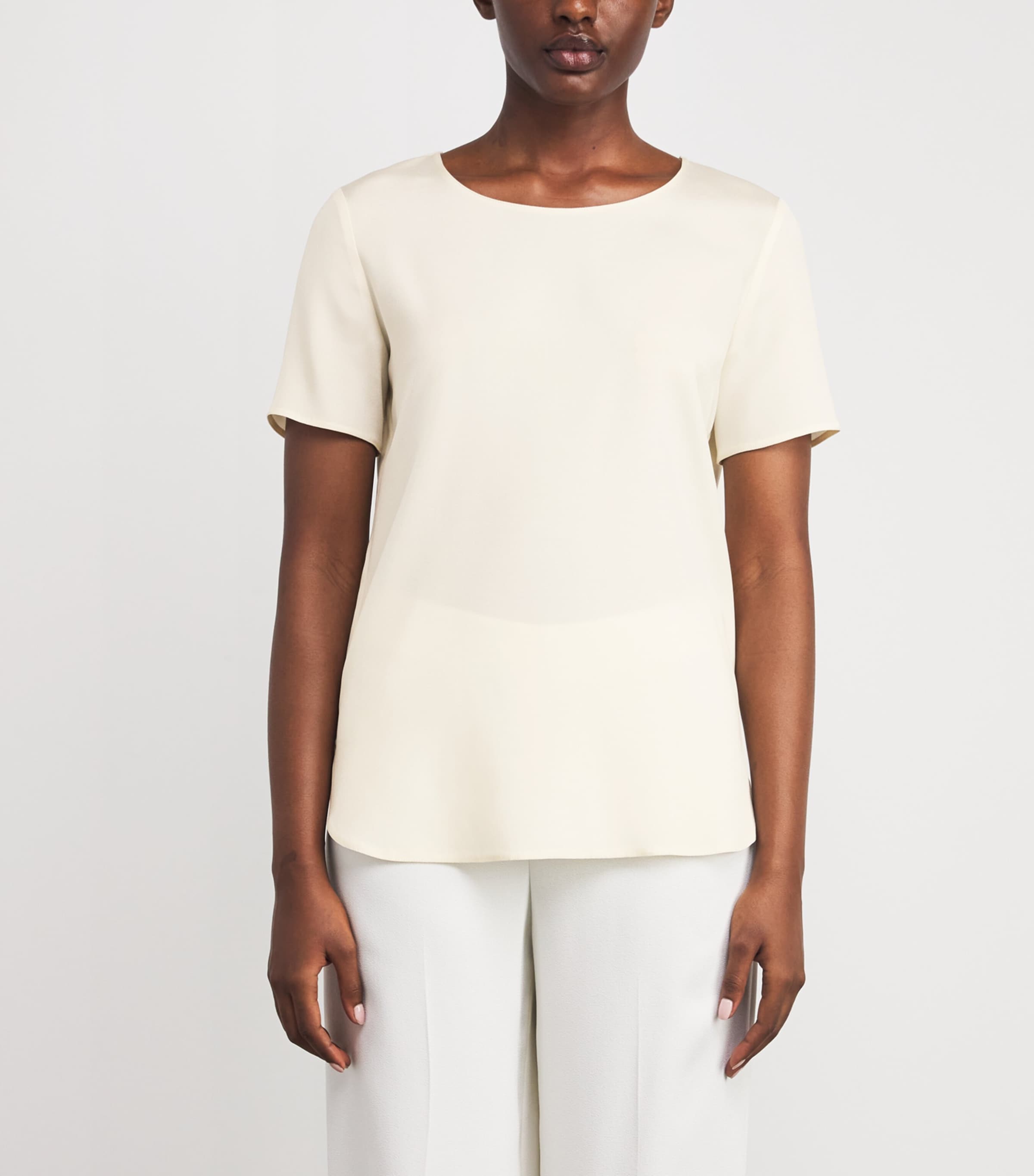 Stretch-Silk T-Shirt IVORY Image 3