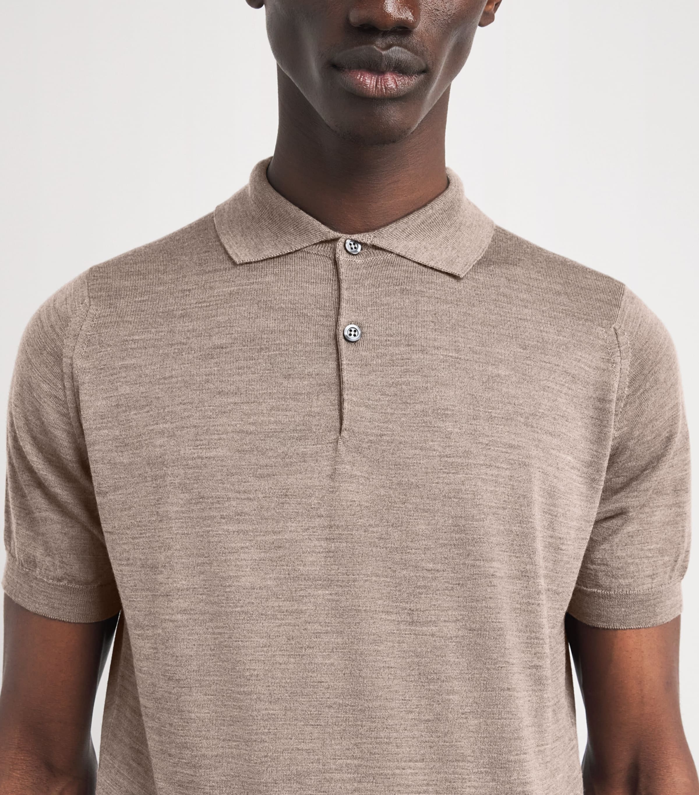 John Smedley Brown Merino Wool Payton Polo Shirt | Harrods US