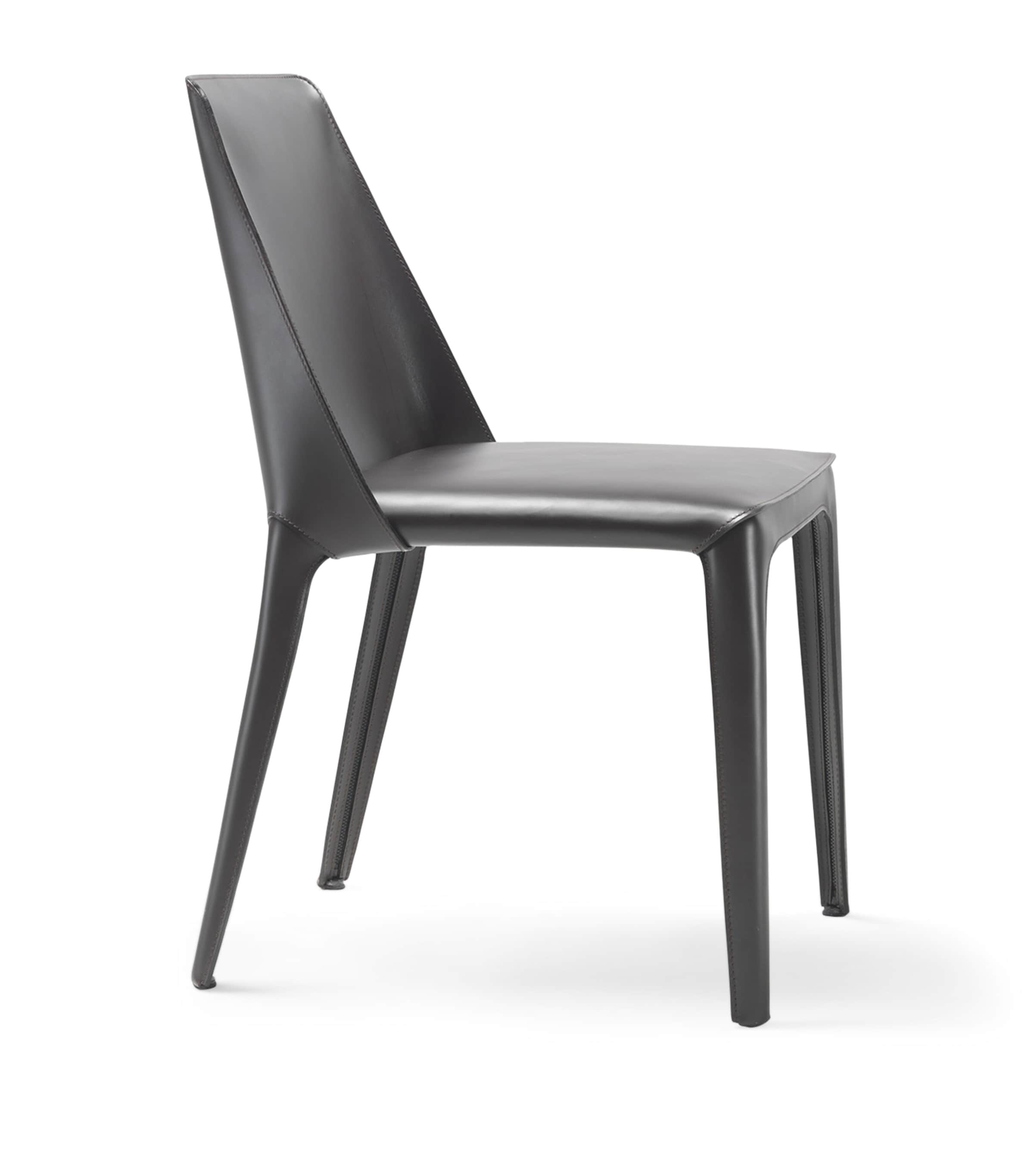 Leather Isabel Chair GREY Image 1