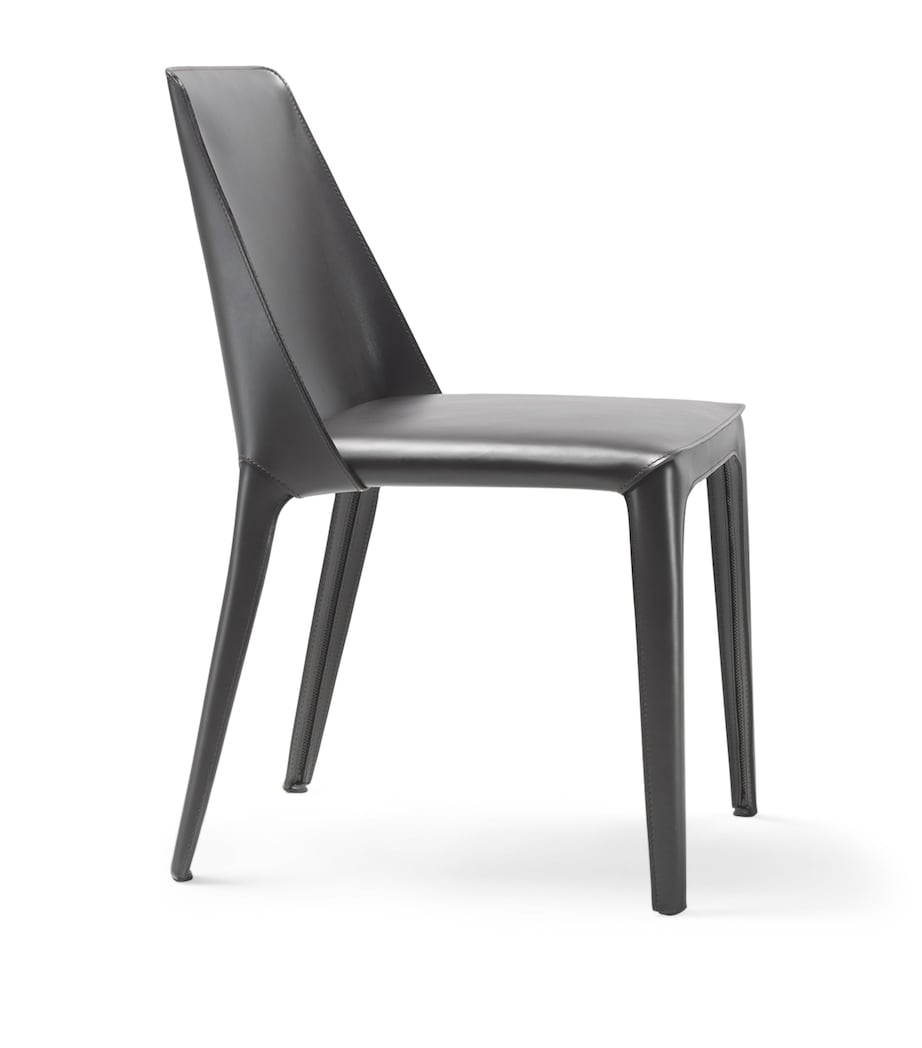 Leather Isabel Chair GREY Image 1