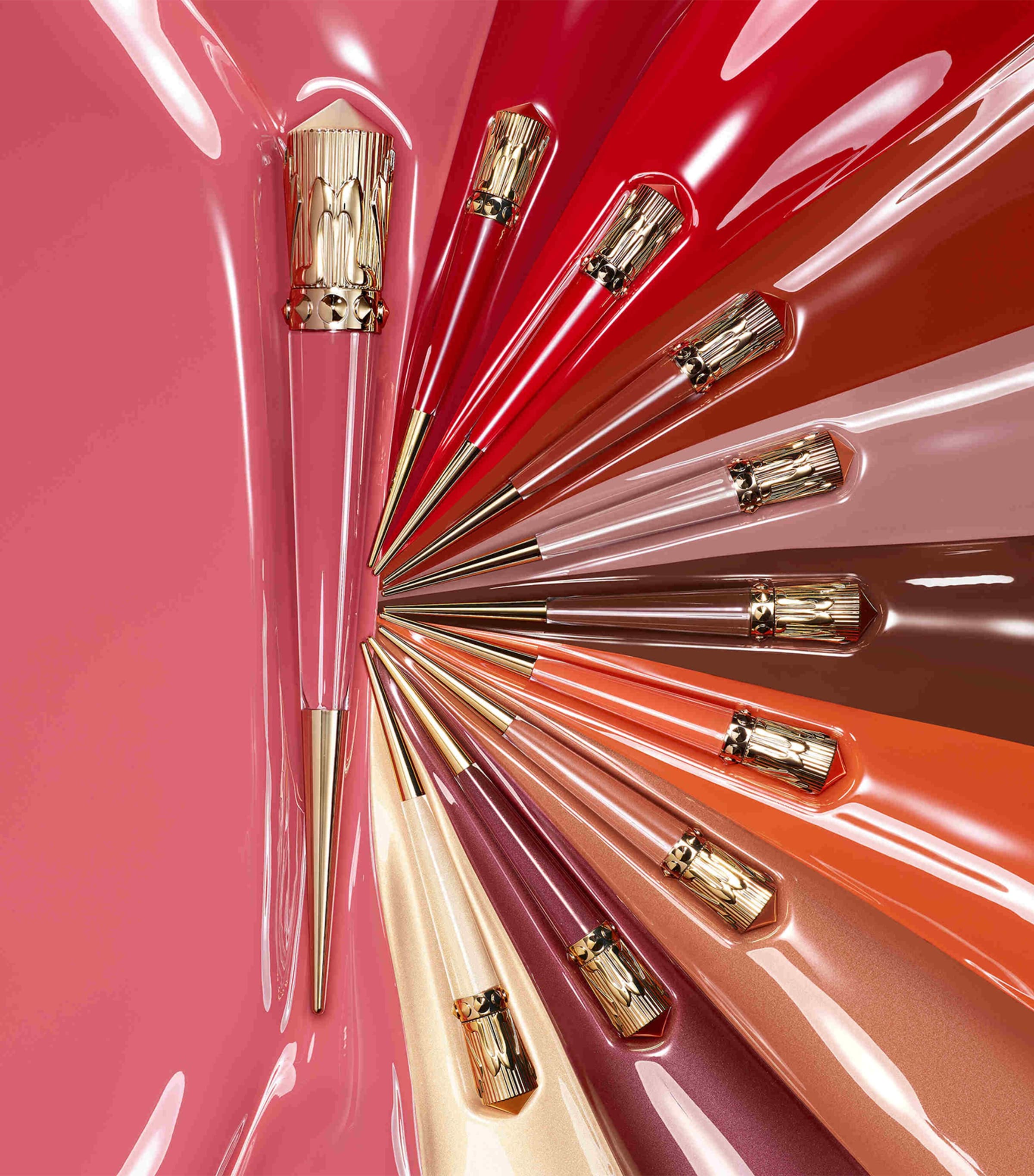 Christian Louboutin Rouge Stiletto Glossy Shine Vinyl Lip Gloss Hot Sienna Image 6