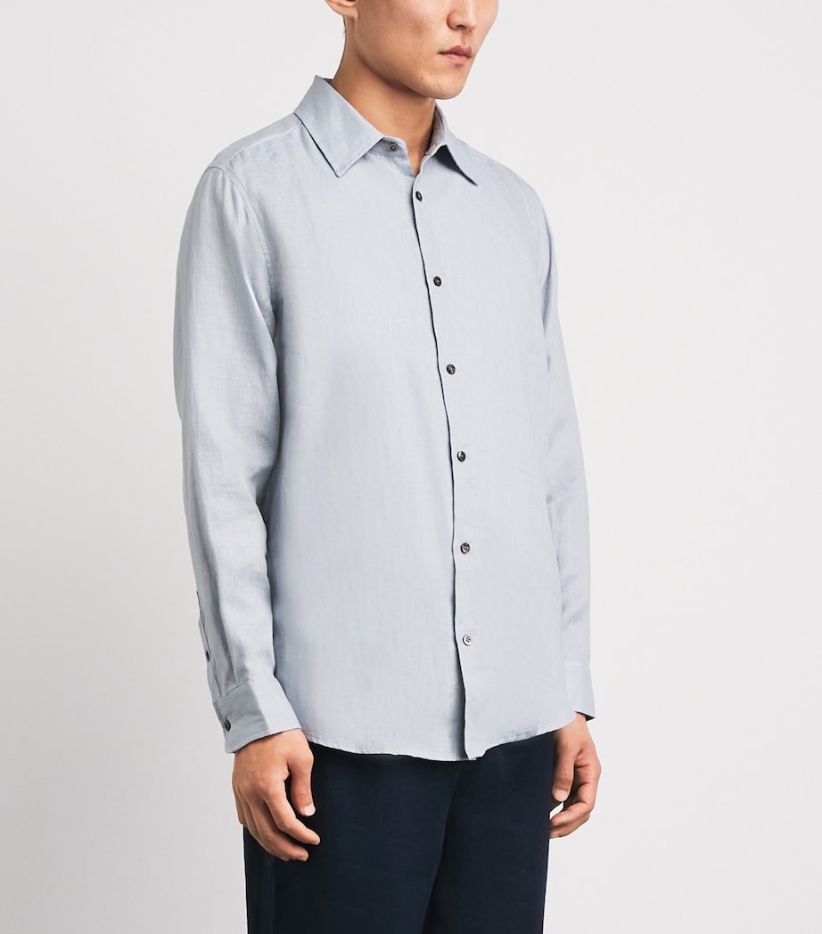 CHÉ Mens Linen Shirt Powder Blue Image 4