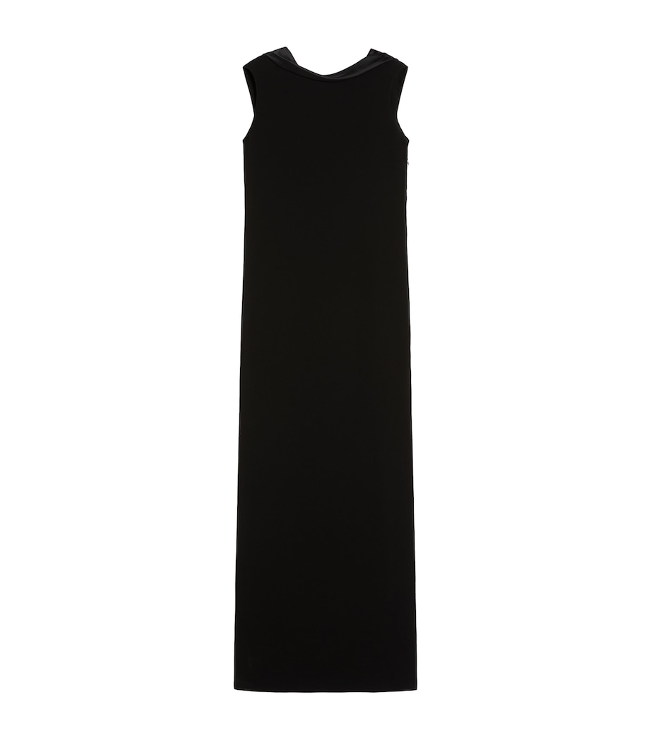 Max Mara Womens Crepe Maxi Dress Black Image 1