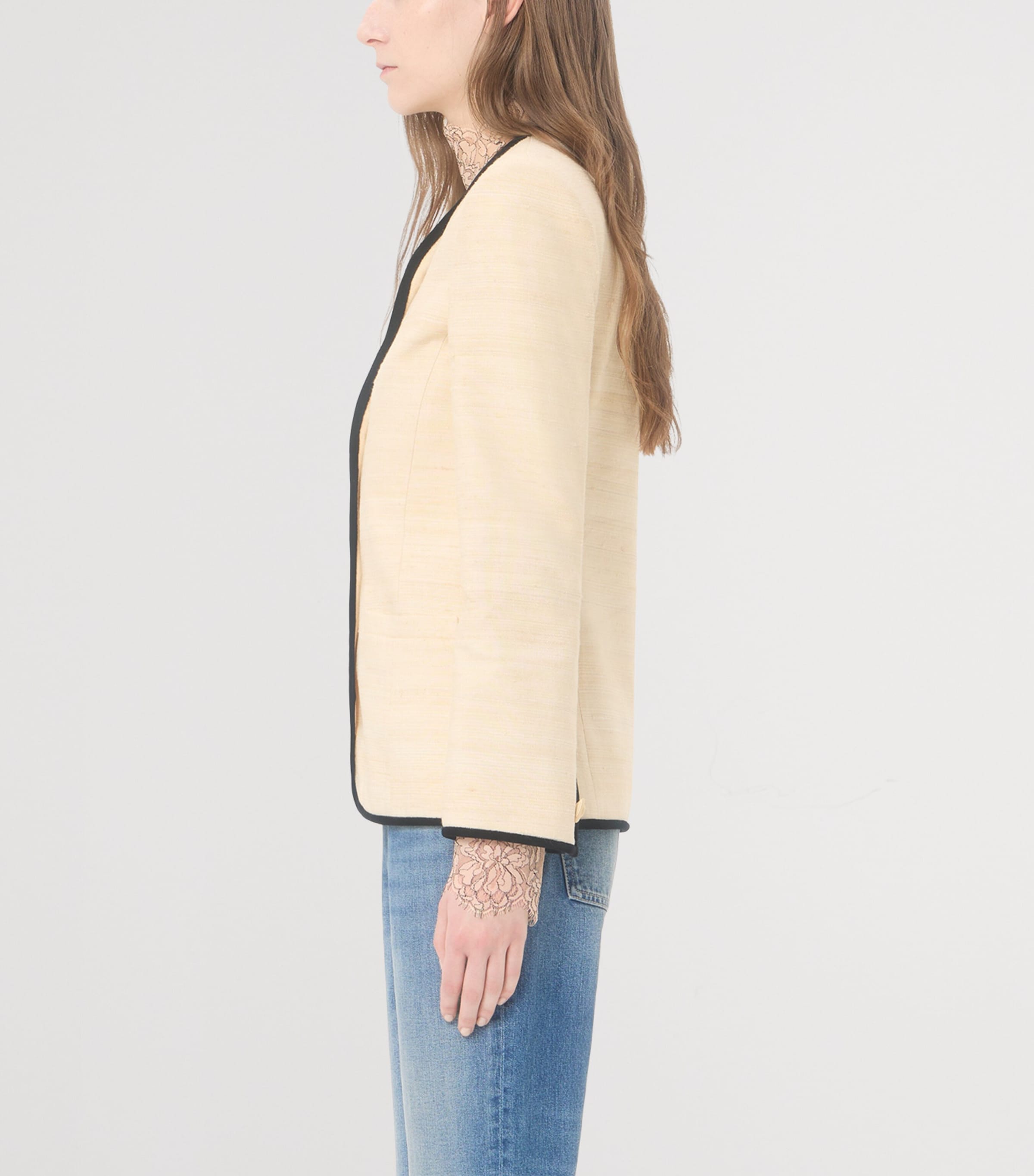 Valentino Multi Silk-Linen Collarless Blazer | Harrods US