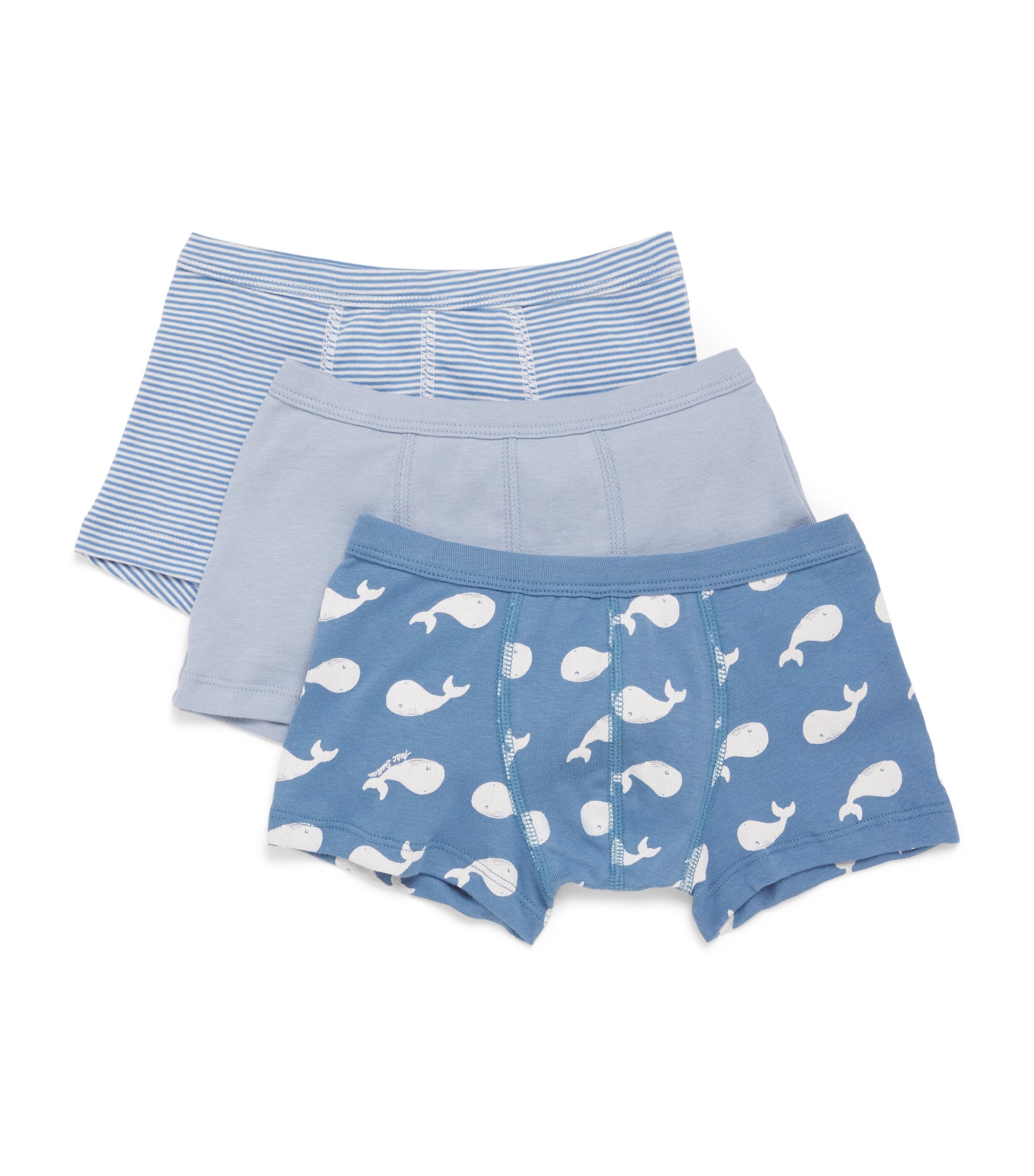 Petit Bateau Pack of 3 Cotton Boxer Briefs (2-12 Years) Image 1