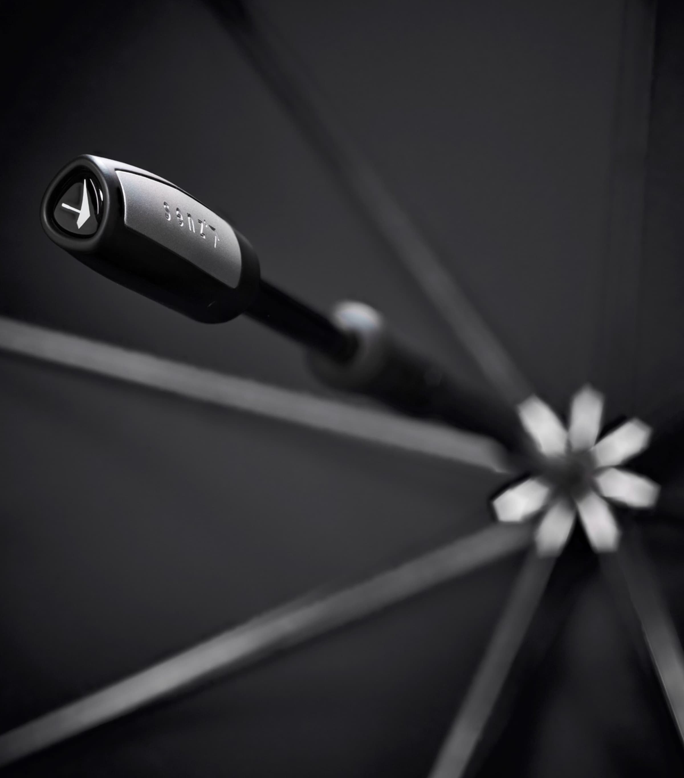 Windproof Semi-Automatic Umbrella BLACK Image 5