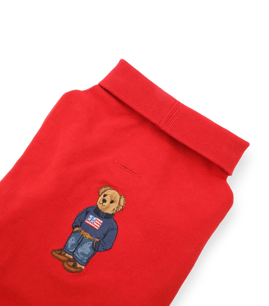 Cotton Polo Bear Dog Shirt (XS) RL2000 RED Image 3