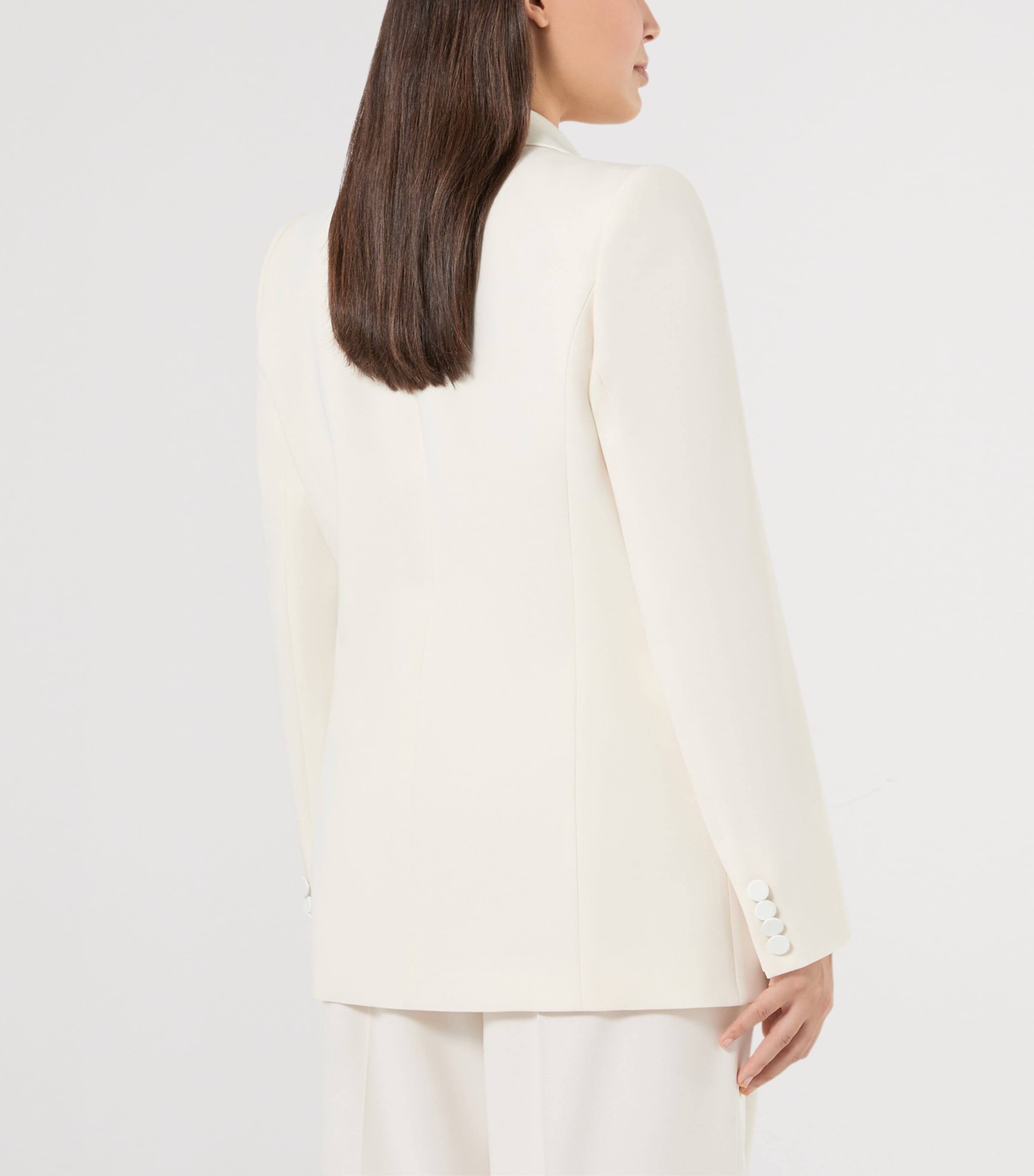 Marina Rinaldi Womens Double-Breasted Blazer Ivory Image 4