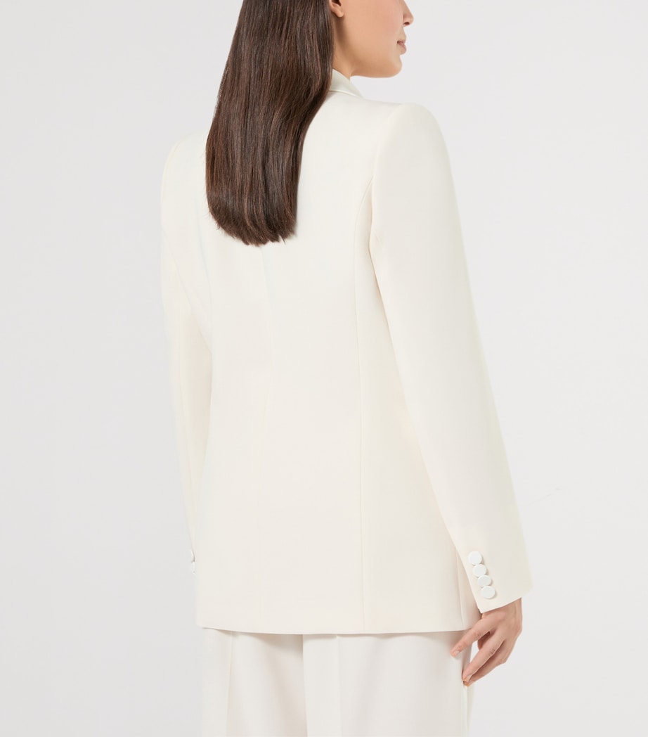Marina Rinaldi Womens Double-Breasted Blazer Ivory Image 4