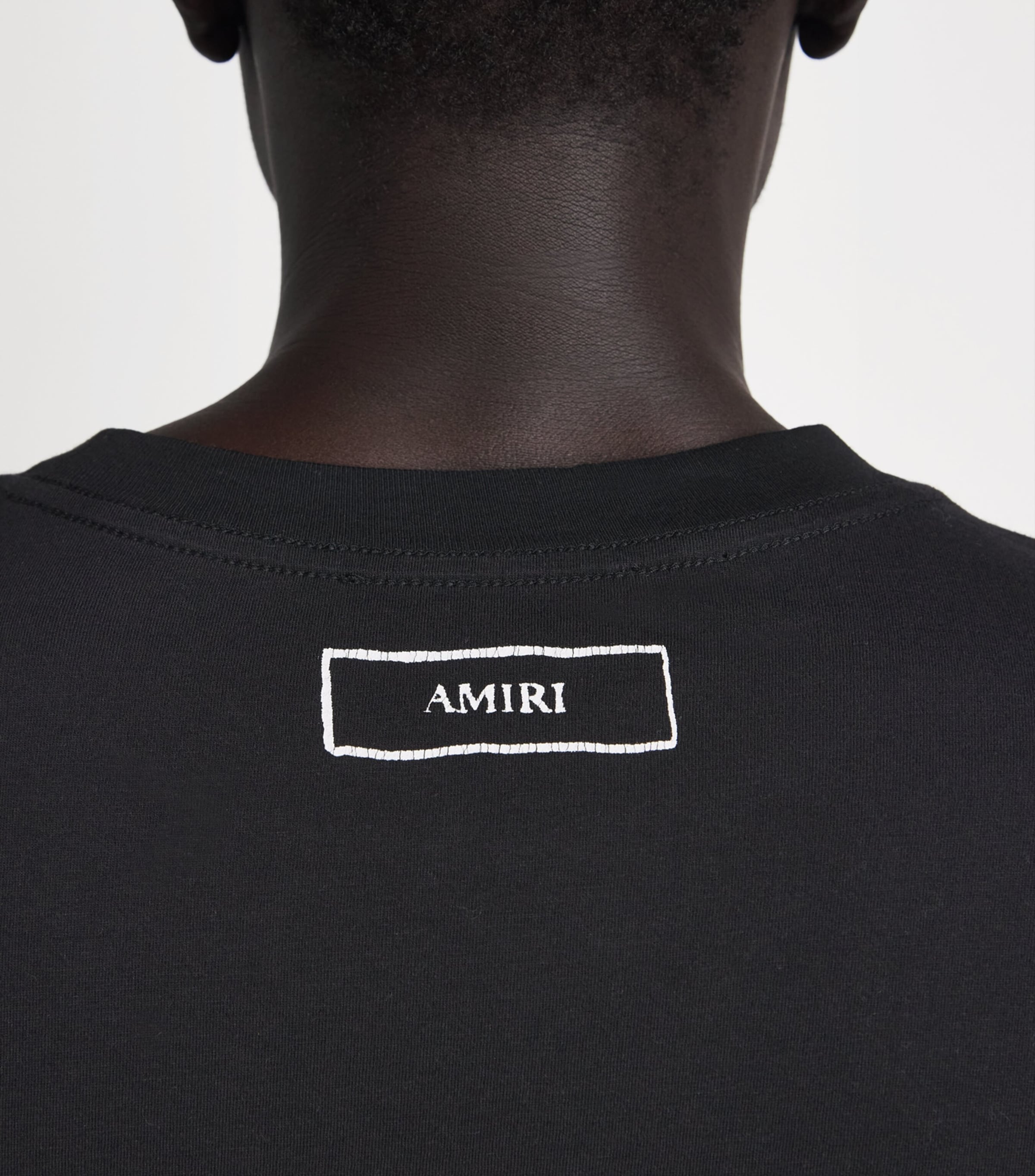 AMIRI Mens Cotton Burn Out T-Shirt Black Image 3