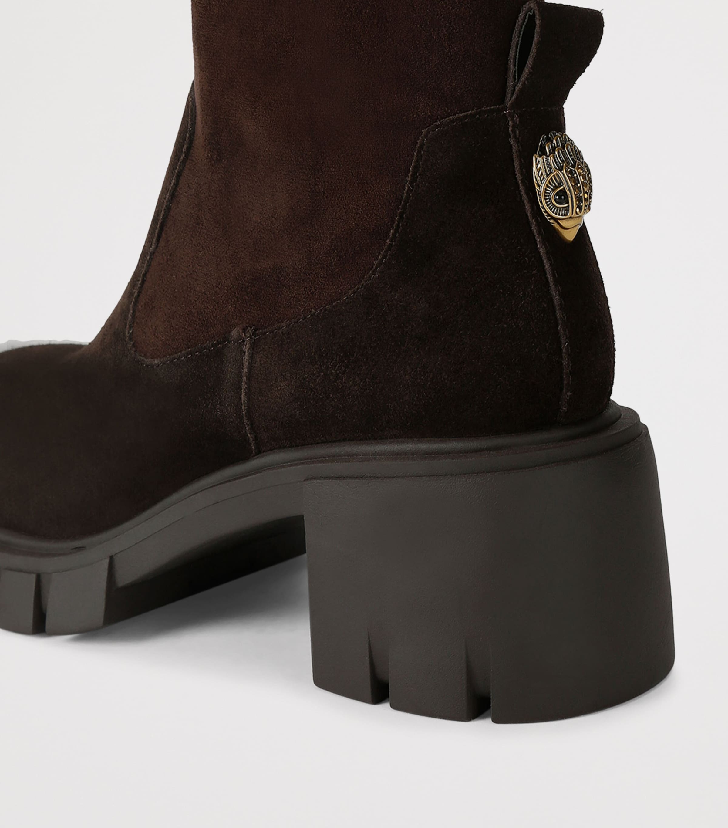 Kurt Geiger London Suede Clarence Knee-High Boots Dark Brown Image 4