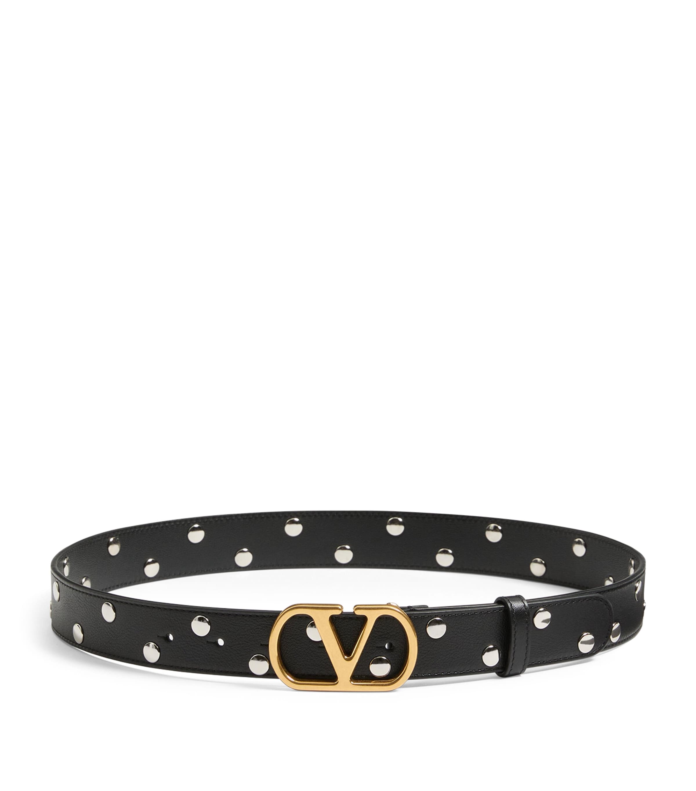 Valentino Garavani Leather VLogo Signature Belt Image 1