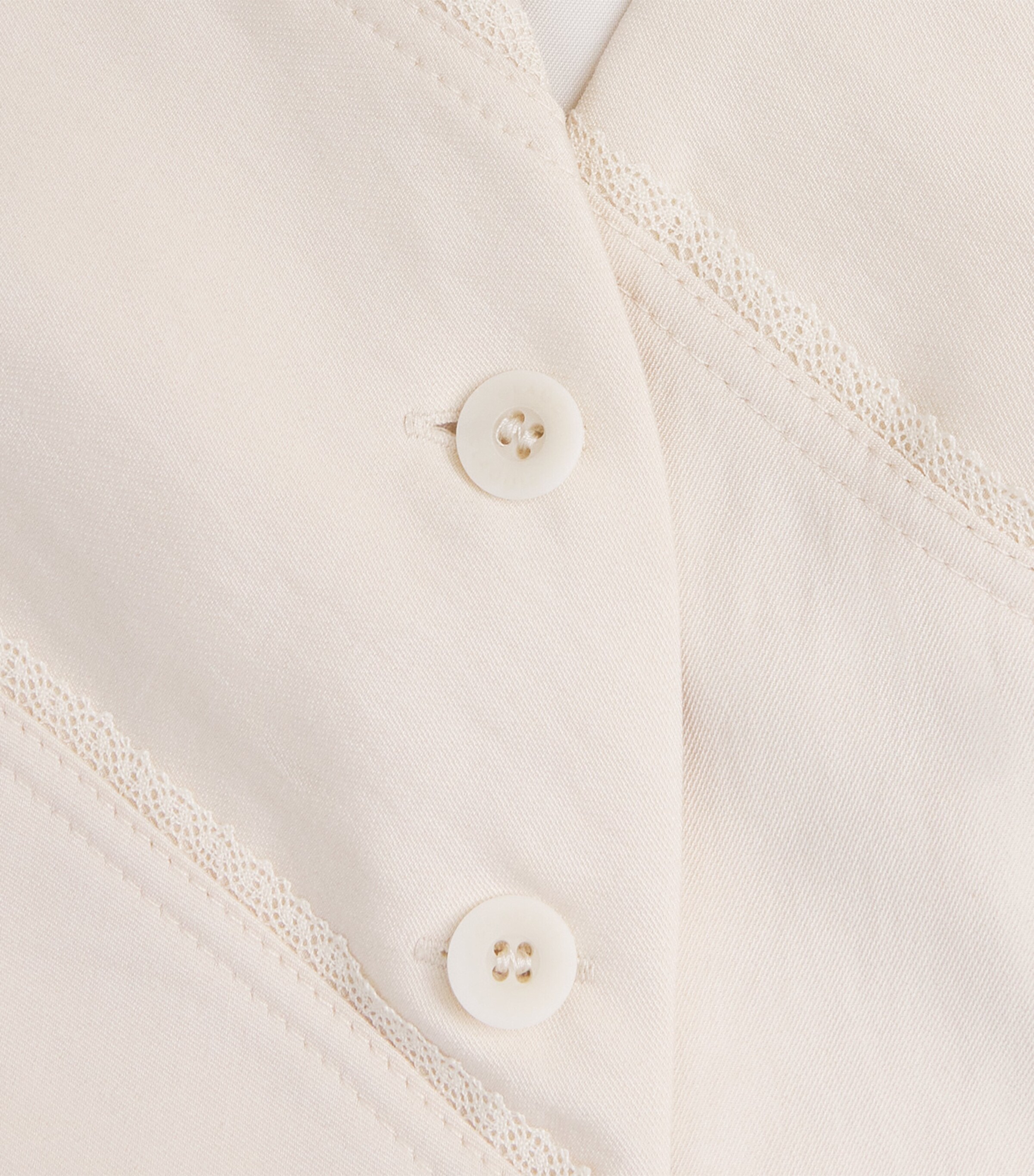 Claudie Pierlot Womens Lace-Trim Waistcoat Vanilla Image 6