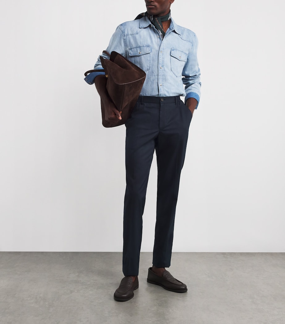 Twill Trousers 01 BLUE NAVY Image 2