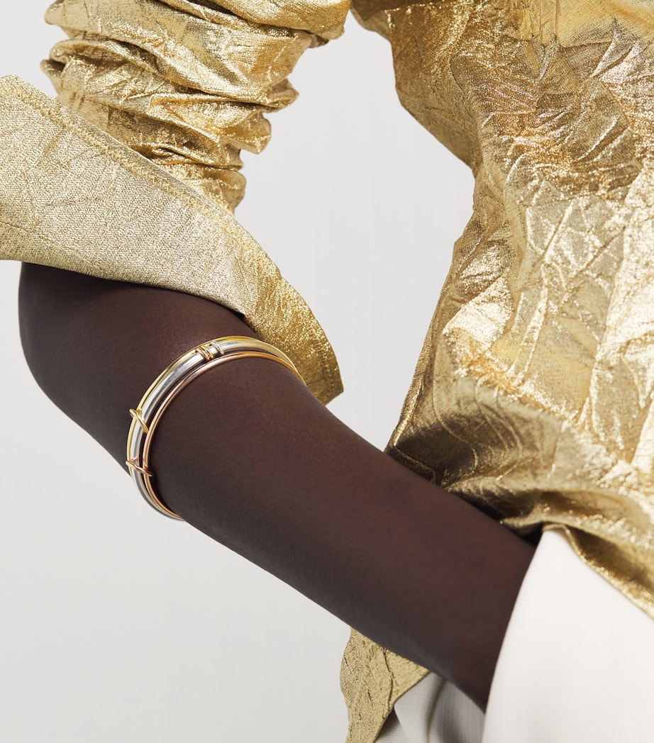 Spinelli Kilcollin Mixed Gold and Sterling Silver Baryon Layered Bangle Sterling Silver Image 4