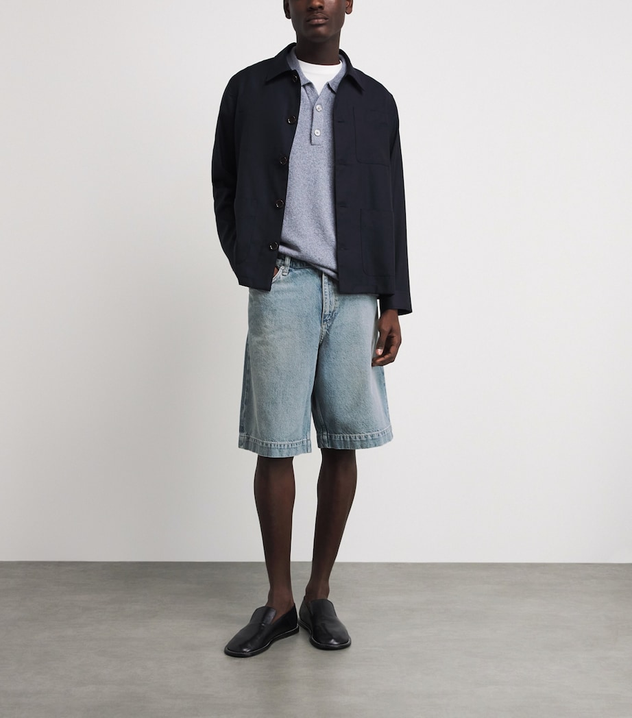 Rag & Bone Mens Baggy Denim Shorts Beacon Blue Image 2